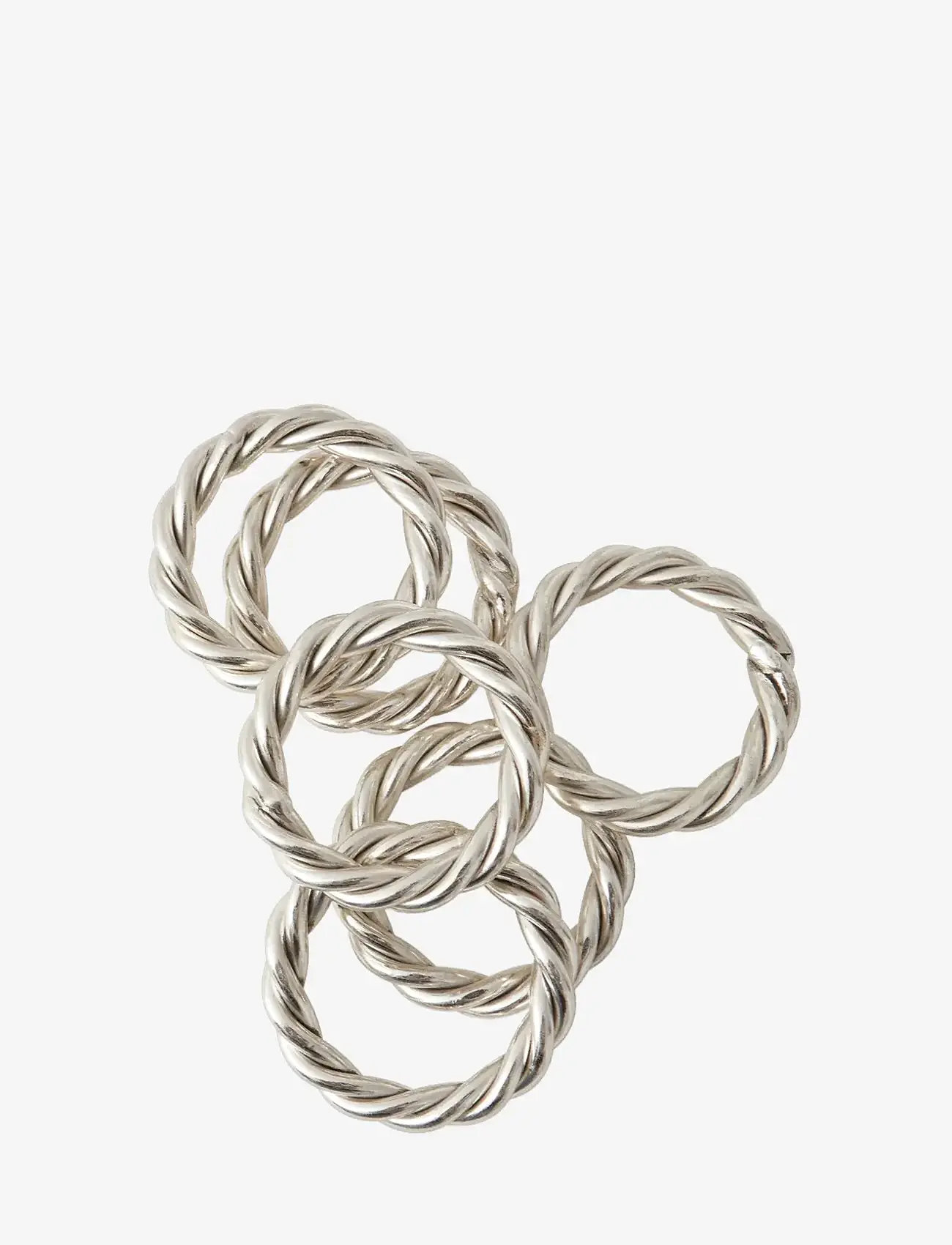 Lexington Home - Twisted Silver Plated Napkin Ring - servietringe & servietholdere - silver - 3