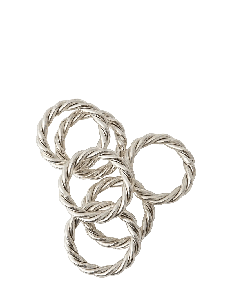 Lexington Home - Twisted Silver Plated Napkin Ring - servietringe & servietholdere - silver - 3