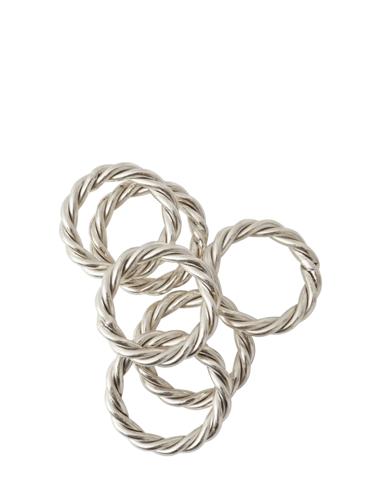 Lexington Home - Twisted Silver Plated Napkin Ring - serviettenringe- & halter - silver - 3