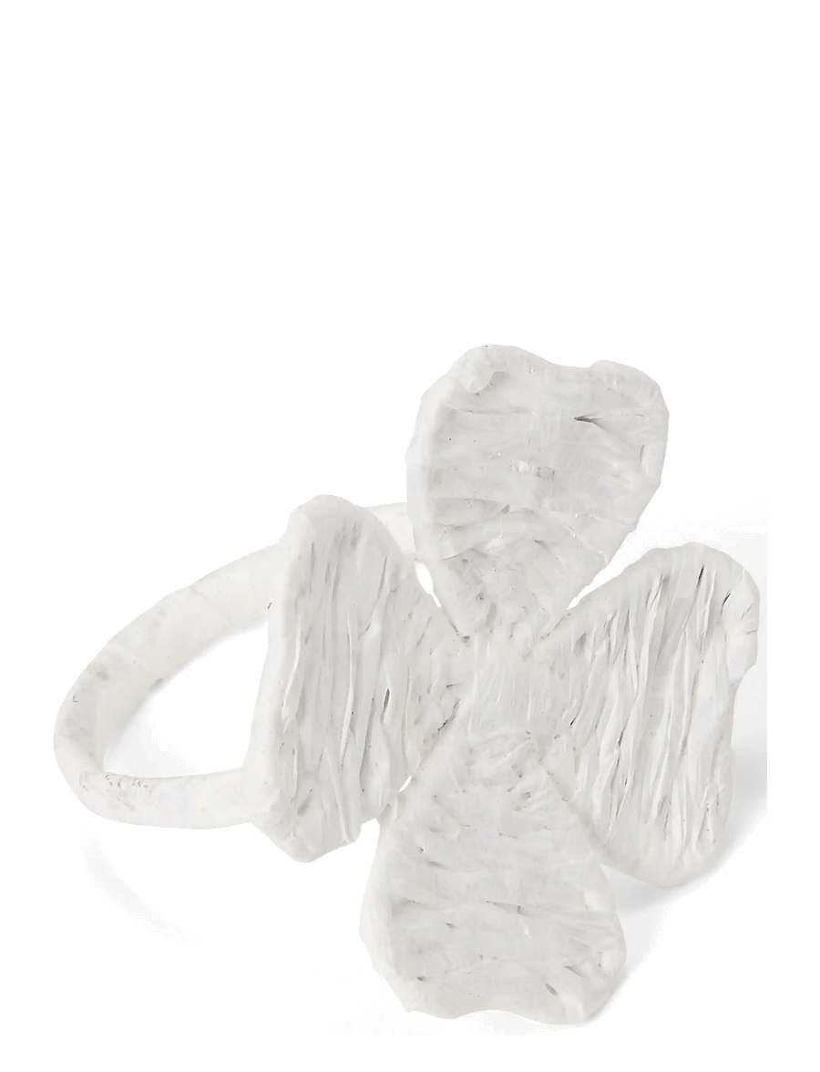 Lexington Home - Raffia Four-Leaf Clover Napkin Ring - salvrätikute rõngad ja hoidikud - white - 2
