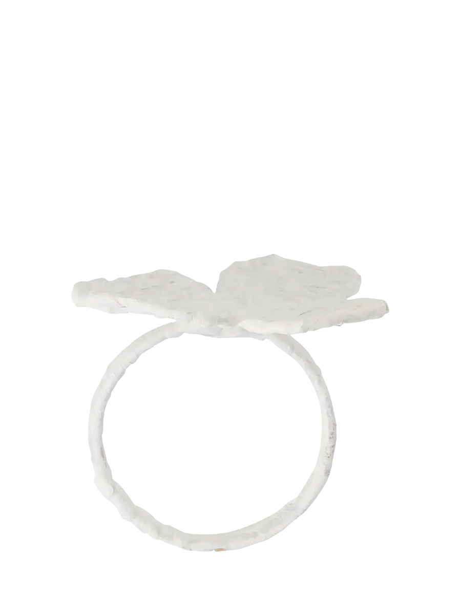 Lexington Home - Raffia Four-Leaf Clover Napkin Ring - salvrätikute rõngad ja hoidikud - white - 4