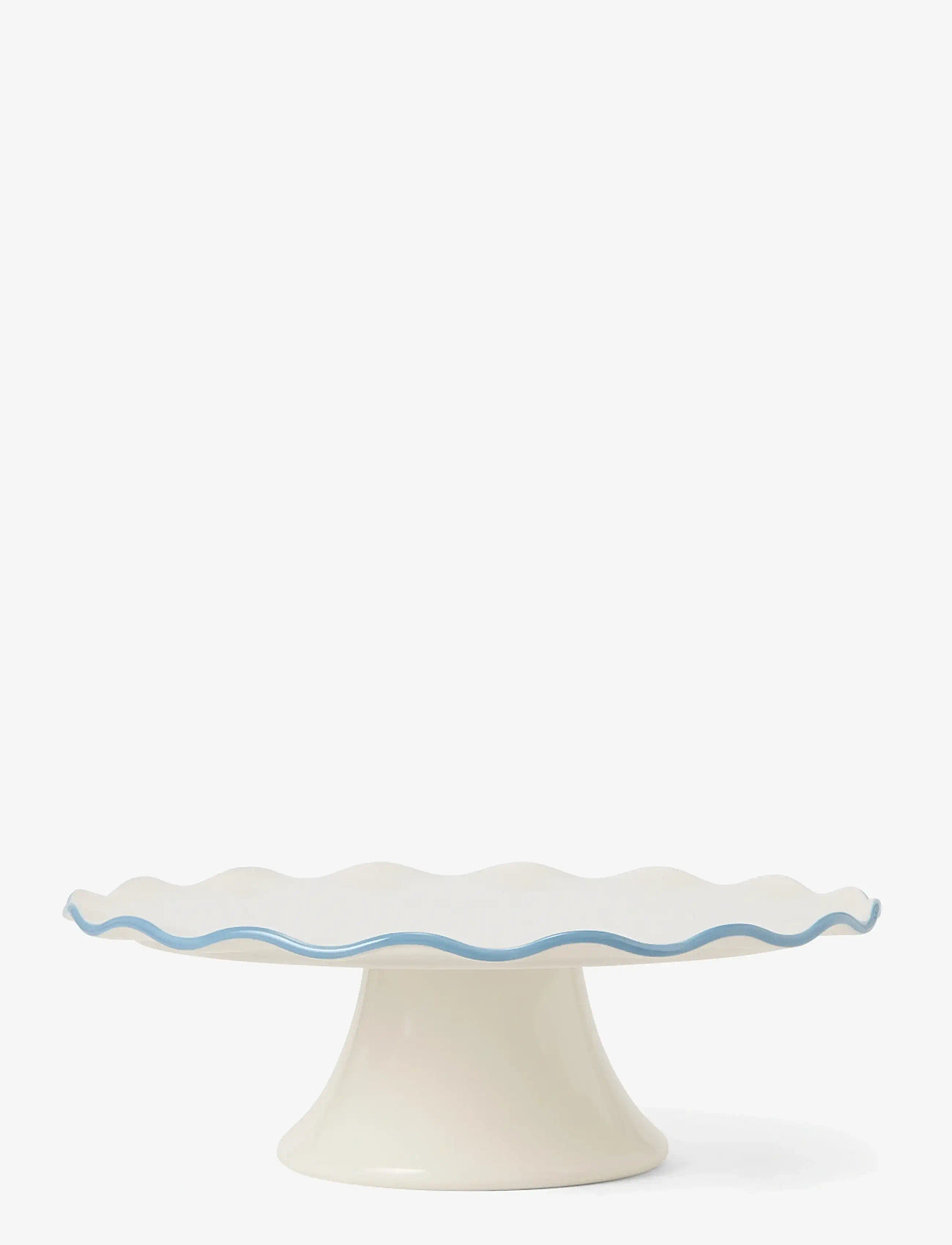 Lexington Home - Stoneware Wavy Cake Stand - kuchenplatten - white/blue - 0