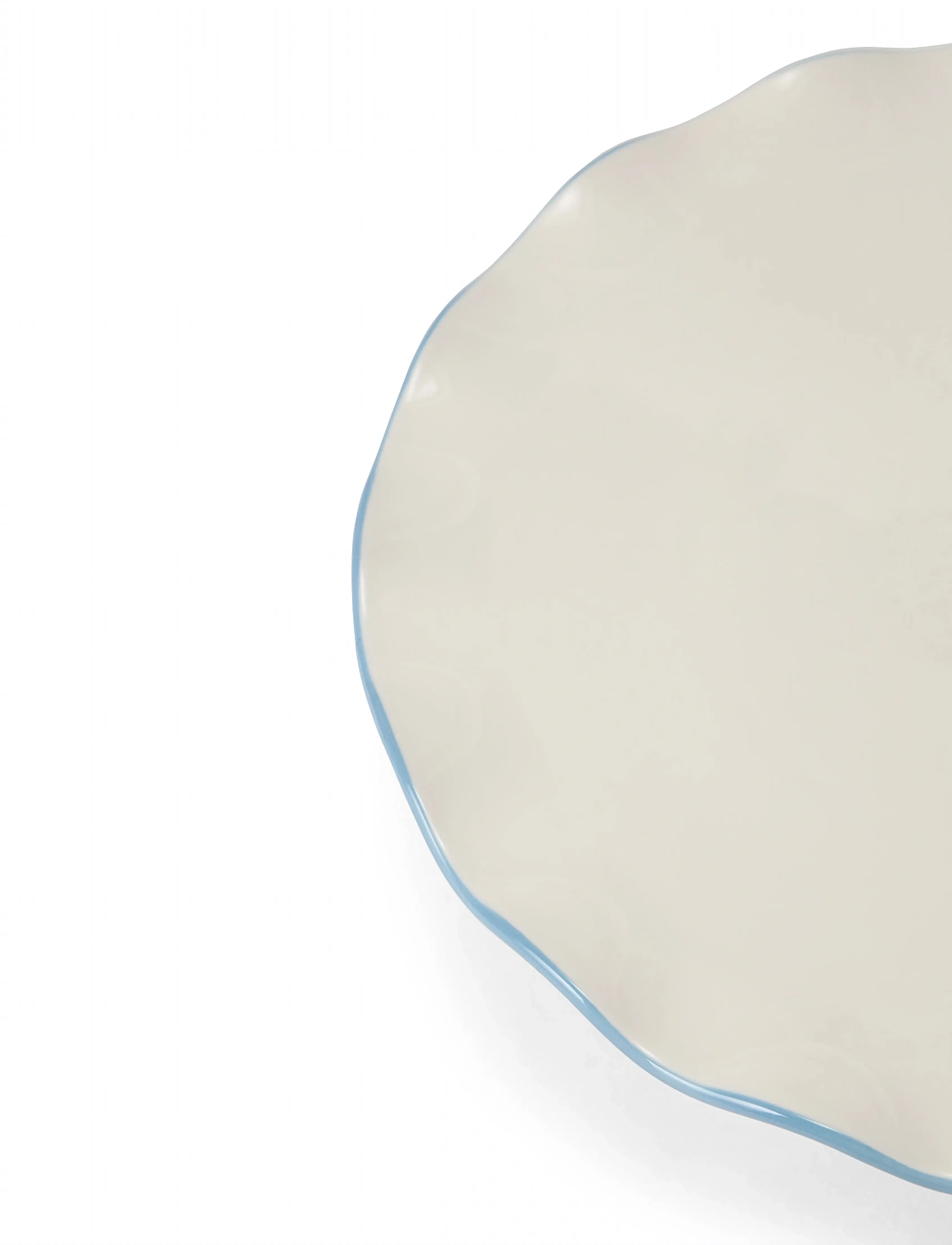 Lexington Home - Stoneware Wavy Cake Stand - white/blue - 5