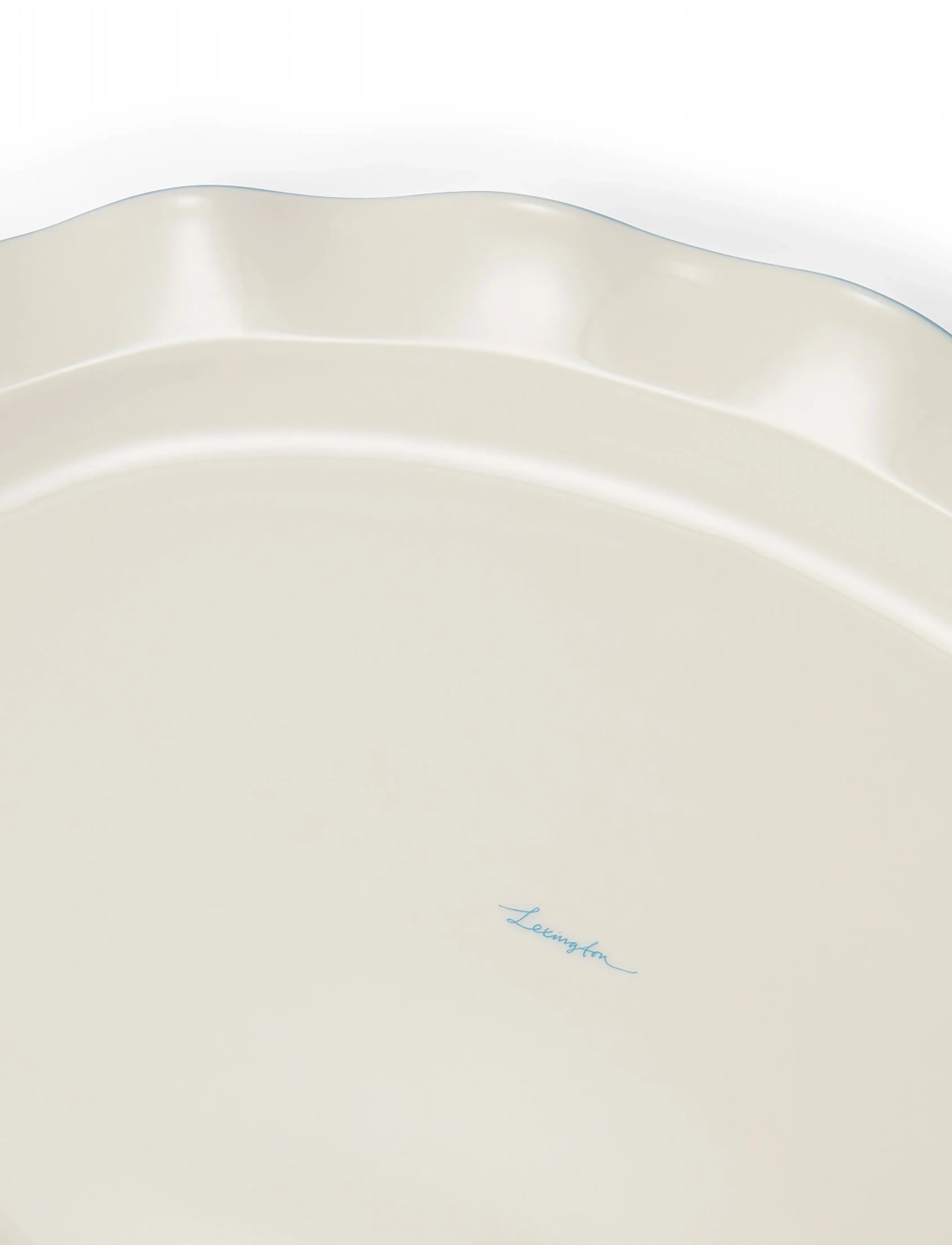 Lexington Home - Stoneware Wavy Oval Platter - serverings- & anretningsfade - white/blue - 3
