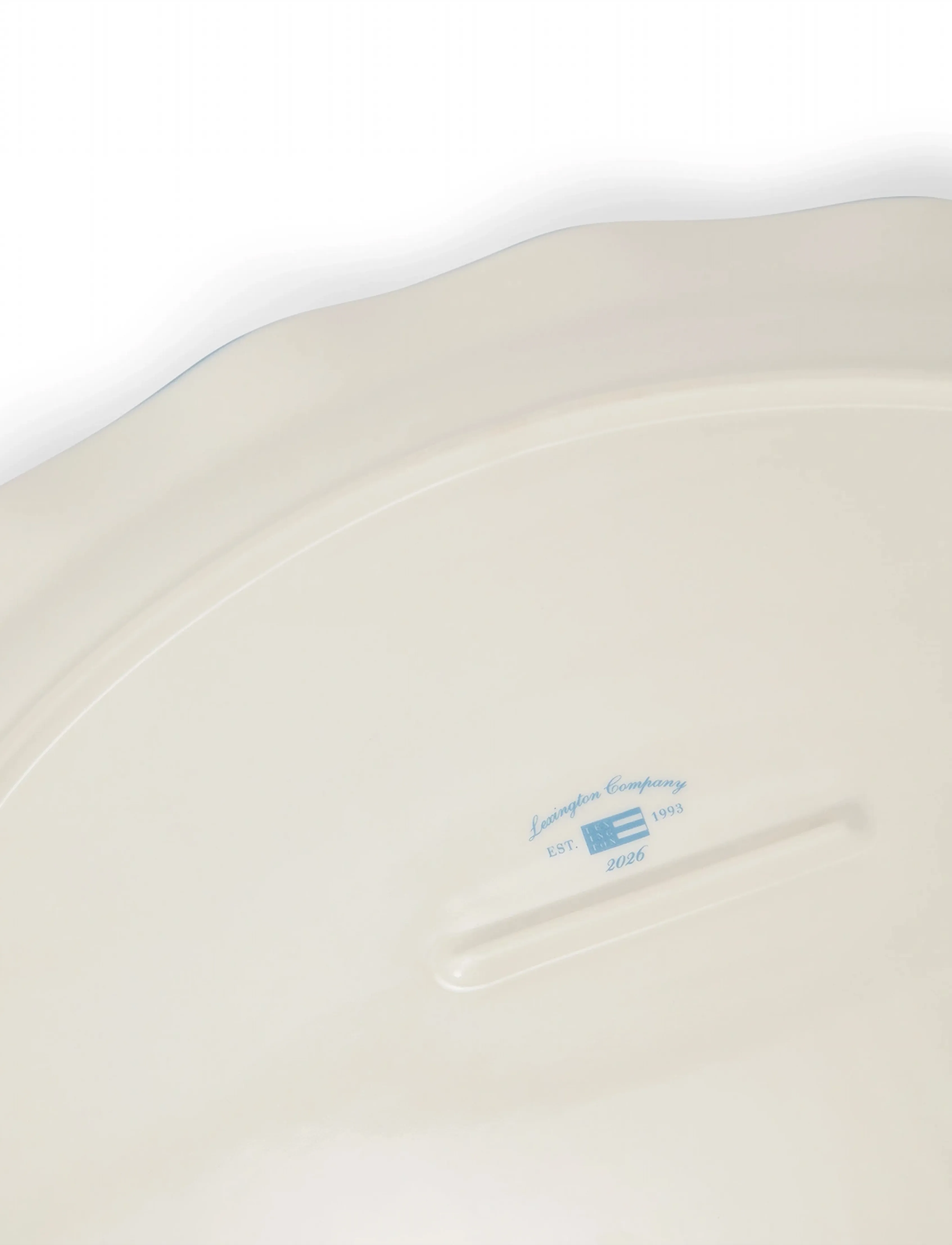 Lexington Home - Stoneware Wavy Oval Platter - serverings- & anretningsfade - white/blue - 4