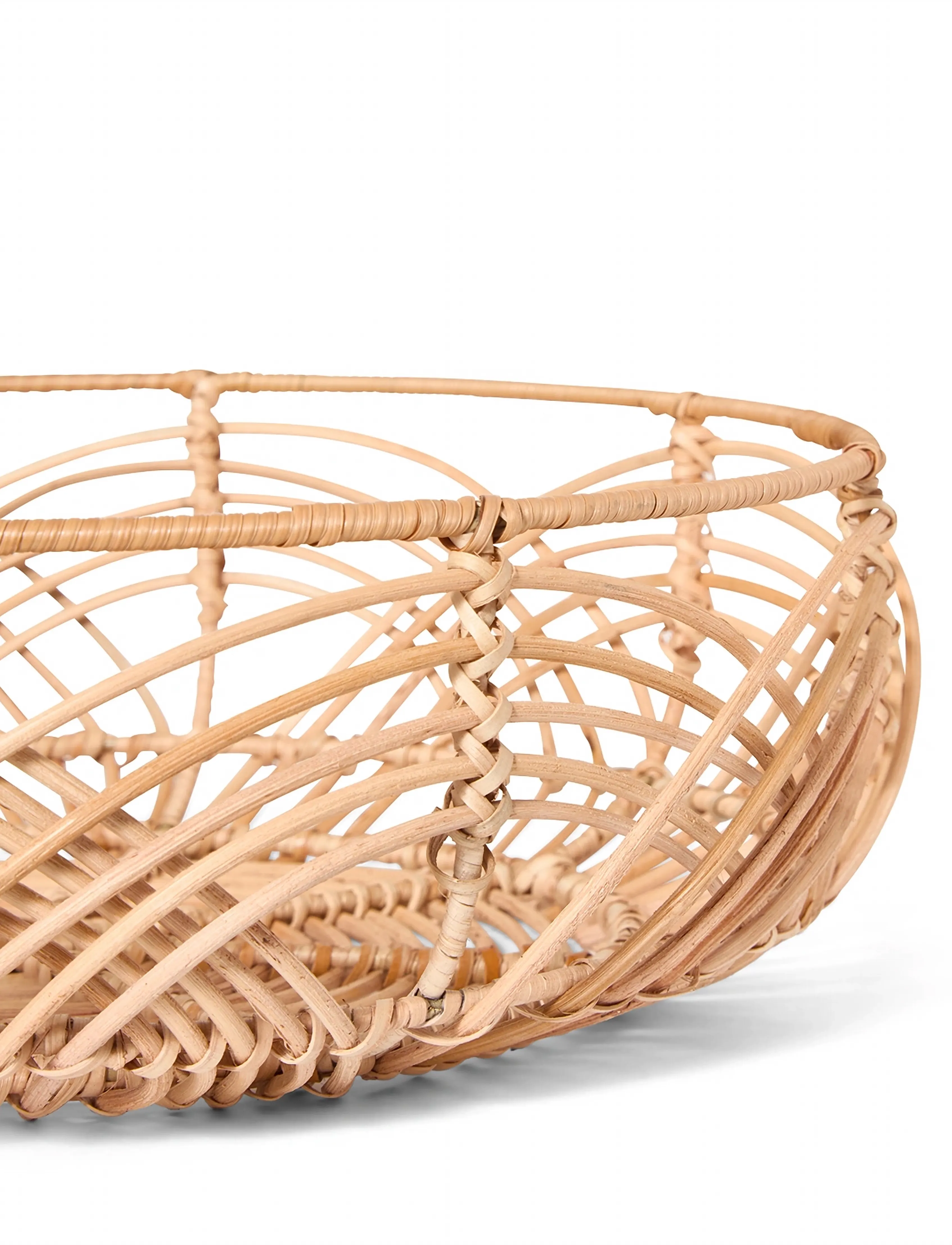 Lexington Home - Wavy Rattan Basket (Diam 38cm) - paniers de stockage - natural - 2