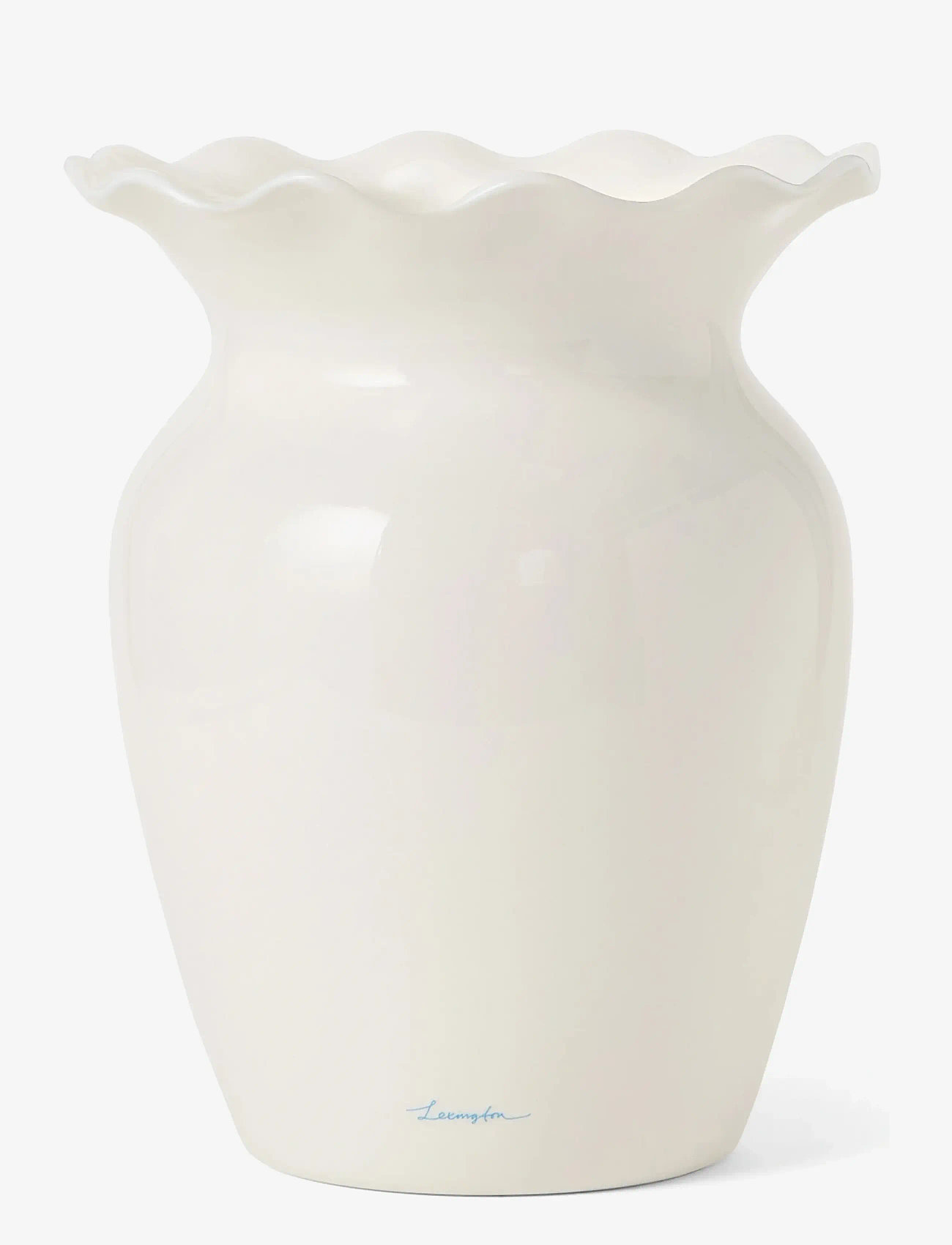 Lexington Home - Stoneware Wavy Vase - vasen - white/blue - 0