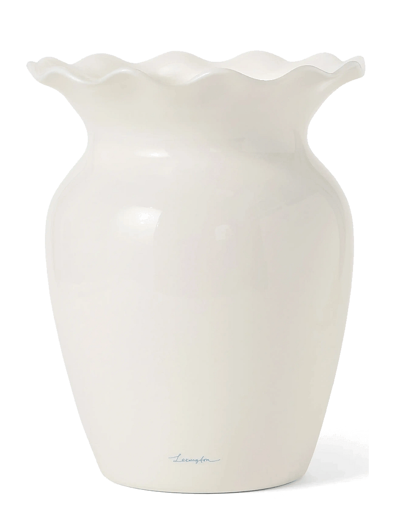 Lexington Home - Stoneware Wavy Vase - vasen - white/blue - 0