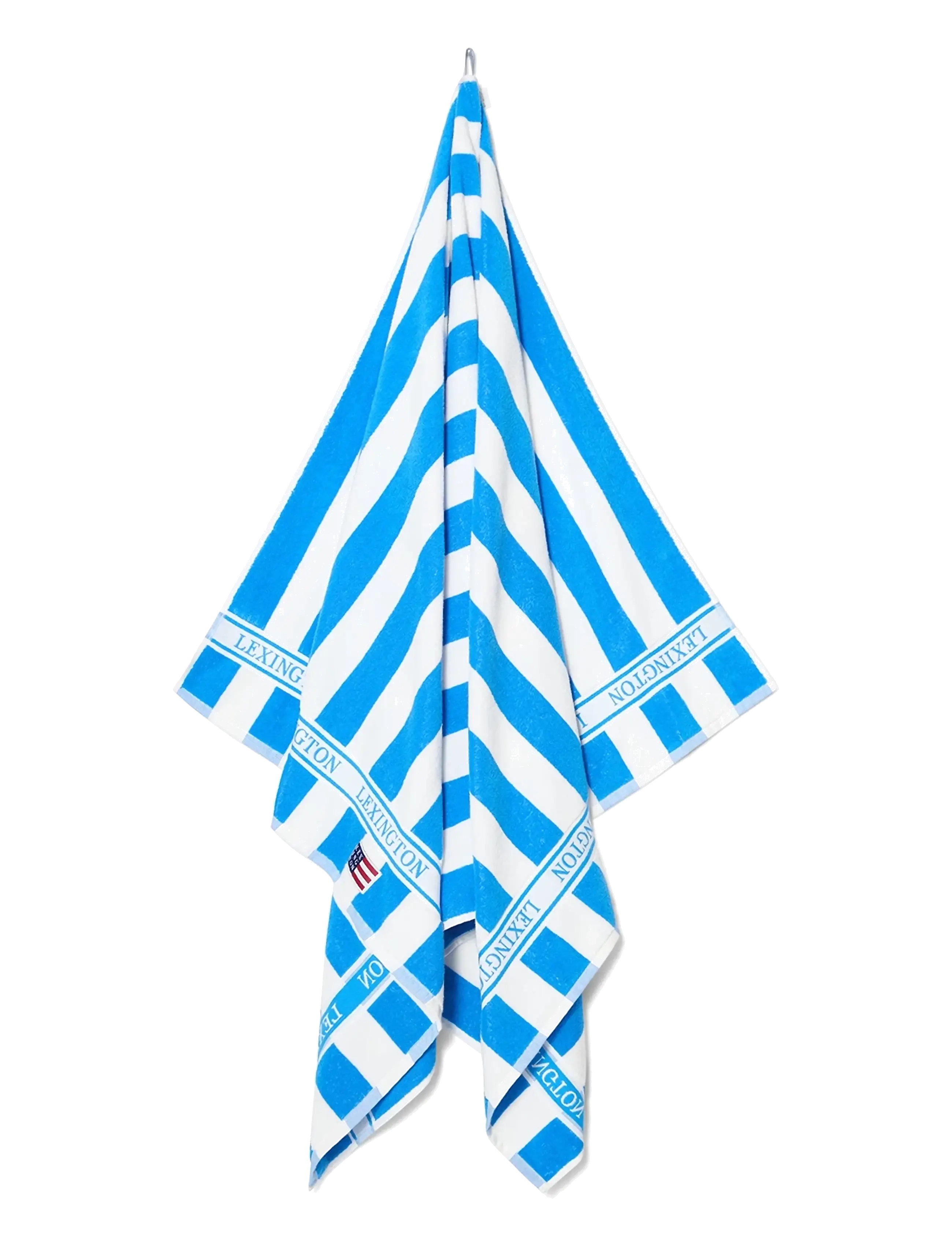 Lexington Home - Block Striped Cotton Terry Beach Towel - paplūdimio rankšluosčiai - blue/white - 1