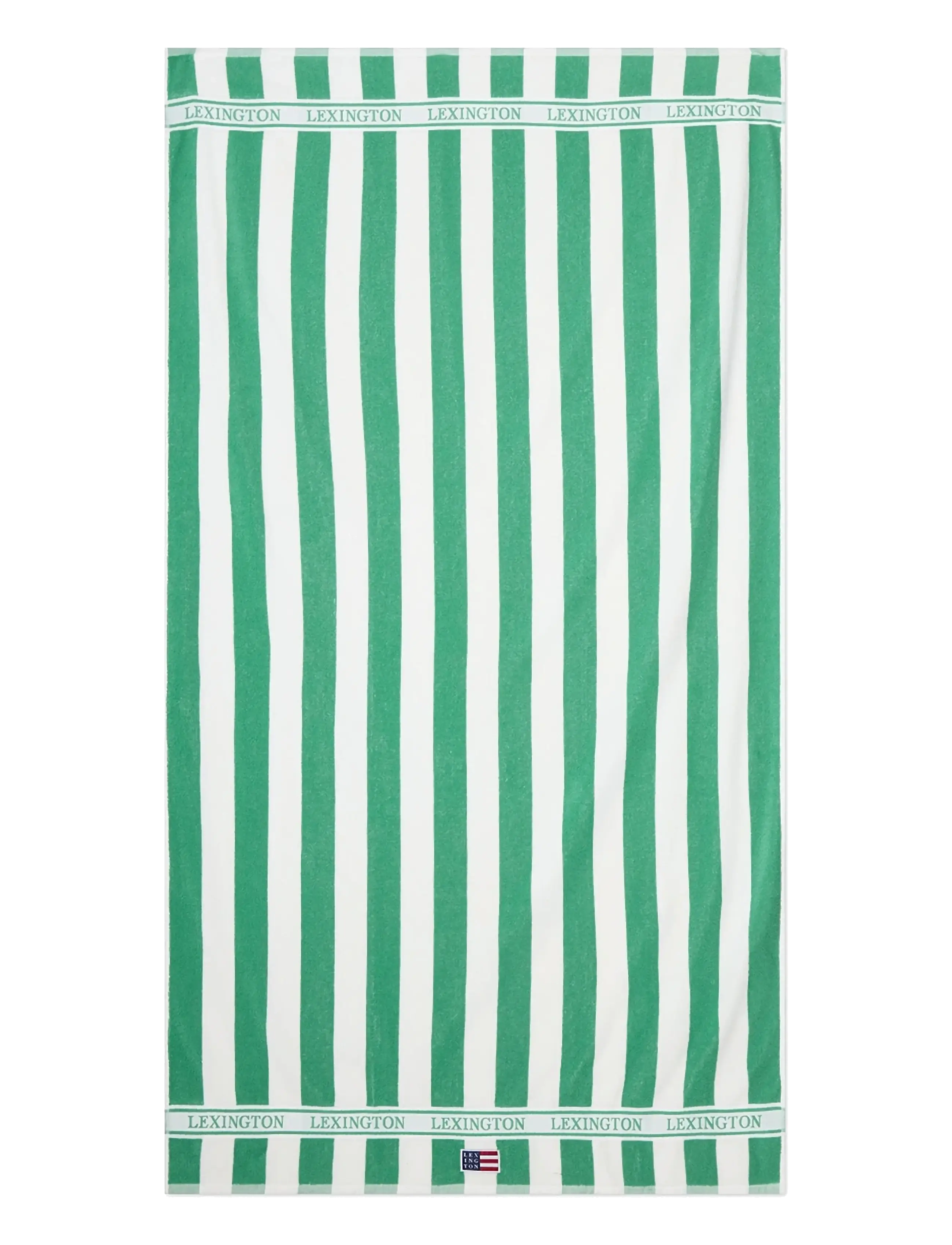 Lexington Home Block Striped Cotton Terry Beach Towel, 100X180, Towels & Bath Towels, Grün - Frauen