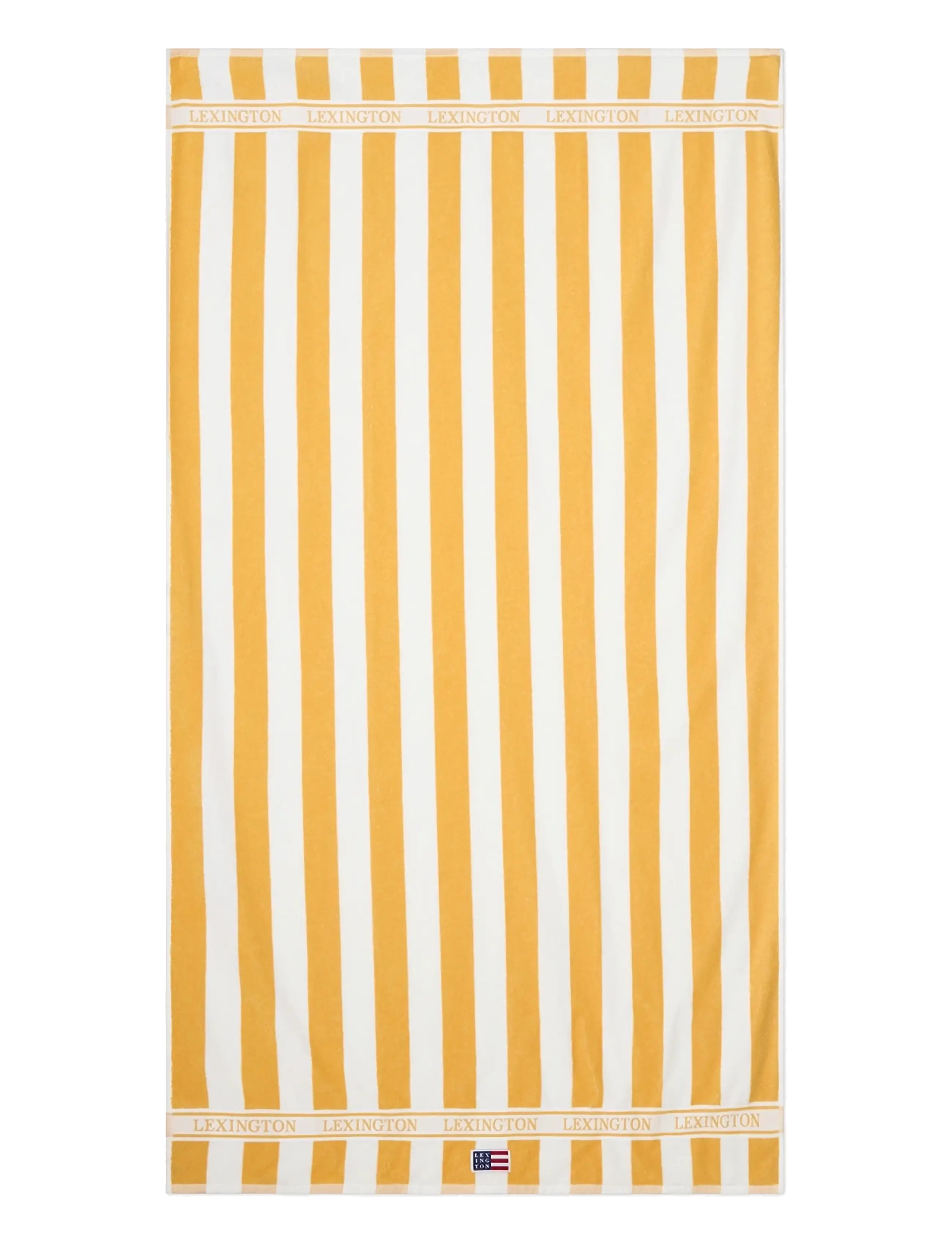 Lexington Home Block Striped Cotton Terry Beach Towel - Pludmales dvieļi - YELLOW/WHITE / yellow