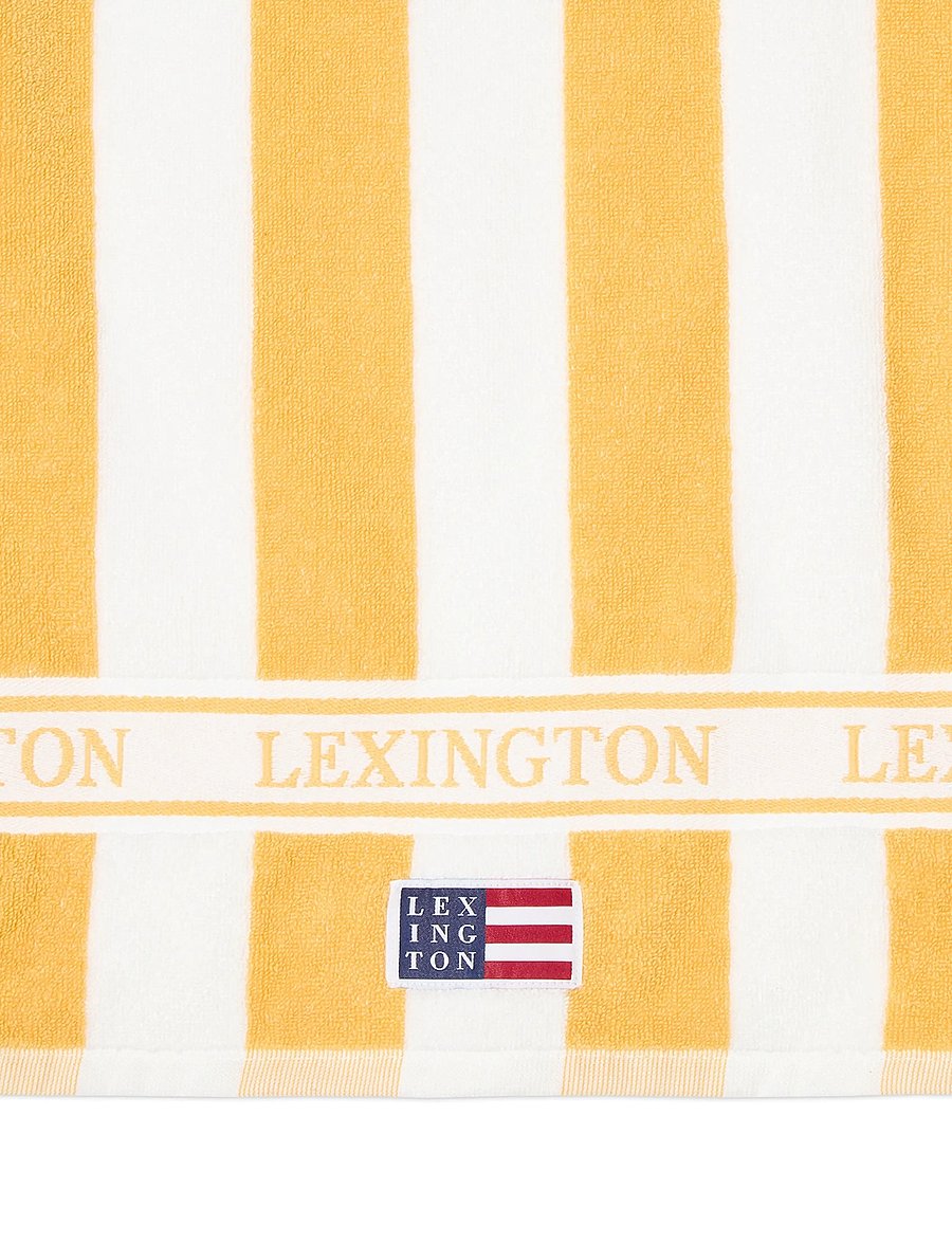 Lexington Home - Block Striped Cotton Terry Beach Towel - badetücher - yellow/white - 2