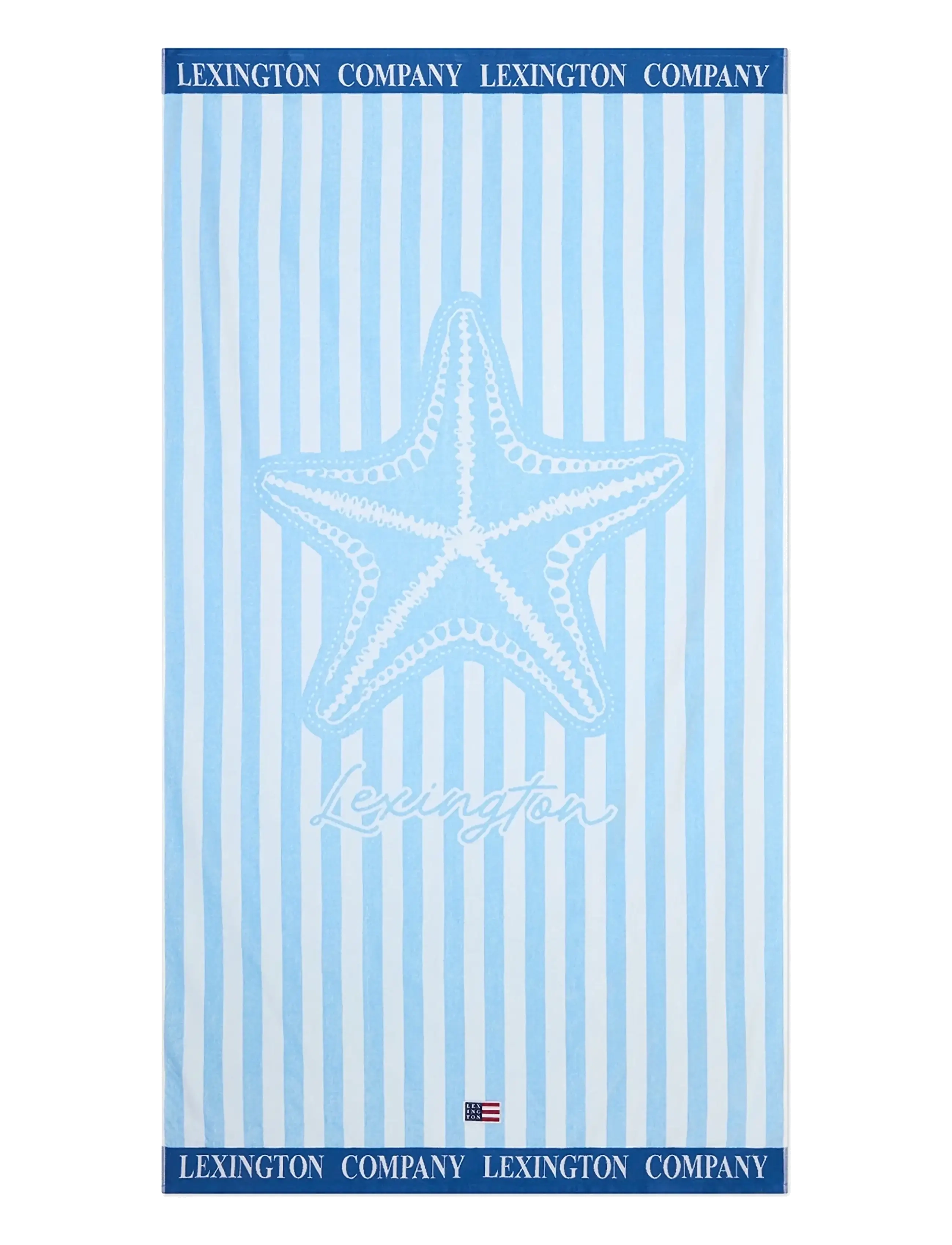 Lexington Home Summer Cotton Velour Beach Towel - Tekstiler - BLUE/WHITE / blue