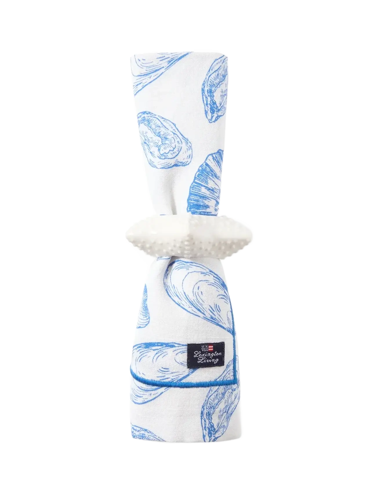 Lexington Home - Shell Printed Organic Cotton Napkin - serwetki materiałowe - white/blue - 1