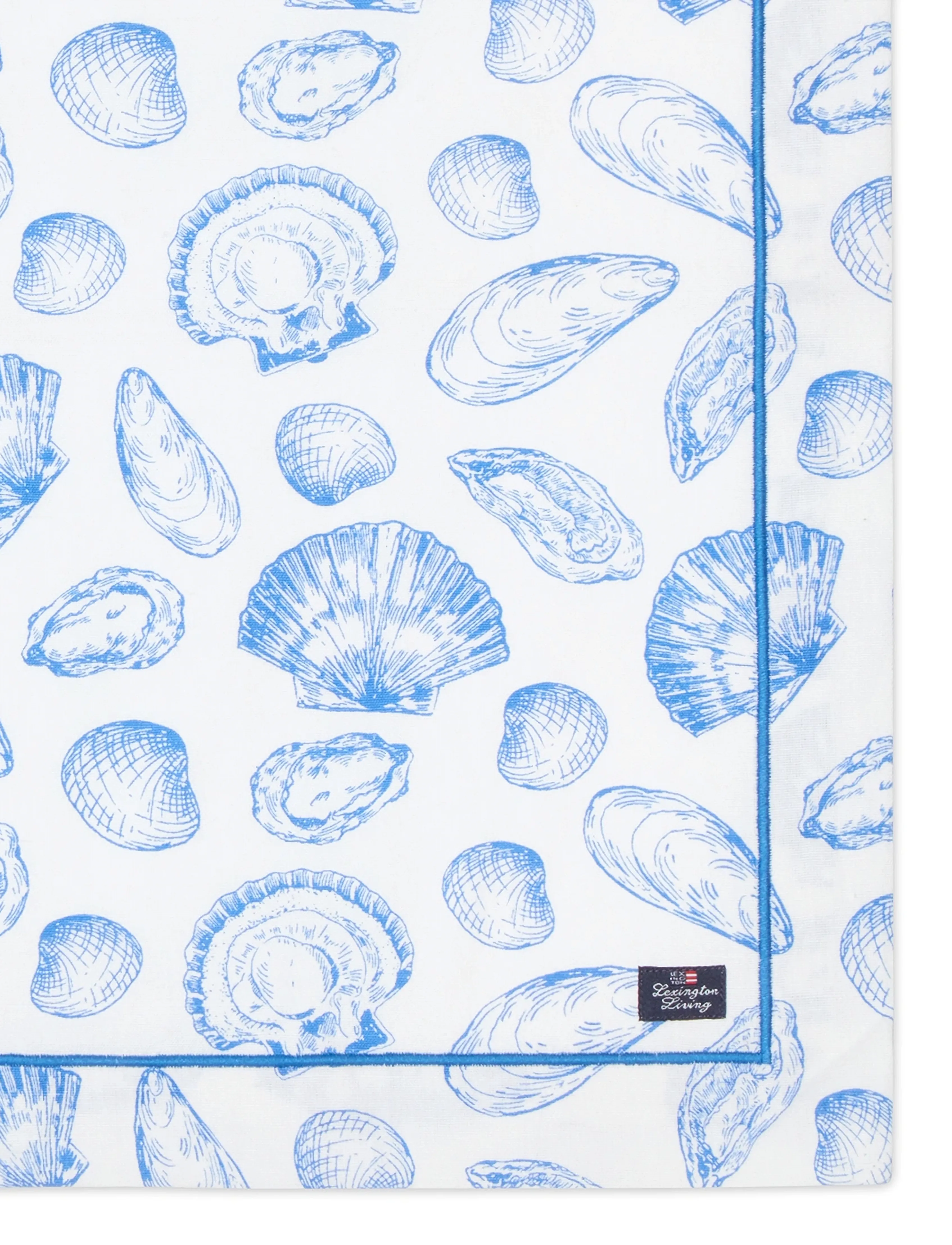 Lexington Home - Shell Printed Organic Cotton Napkin - serwetki materiałowe - white/blue - 2