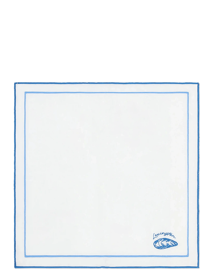 Lexington Home - Linen/Cotton Napkin with Embroidery - linased ja puuvillased salvrätikud - white/blue - 0