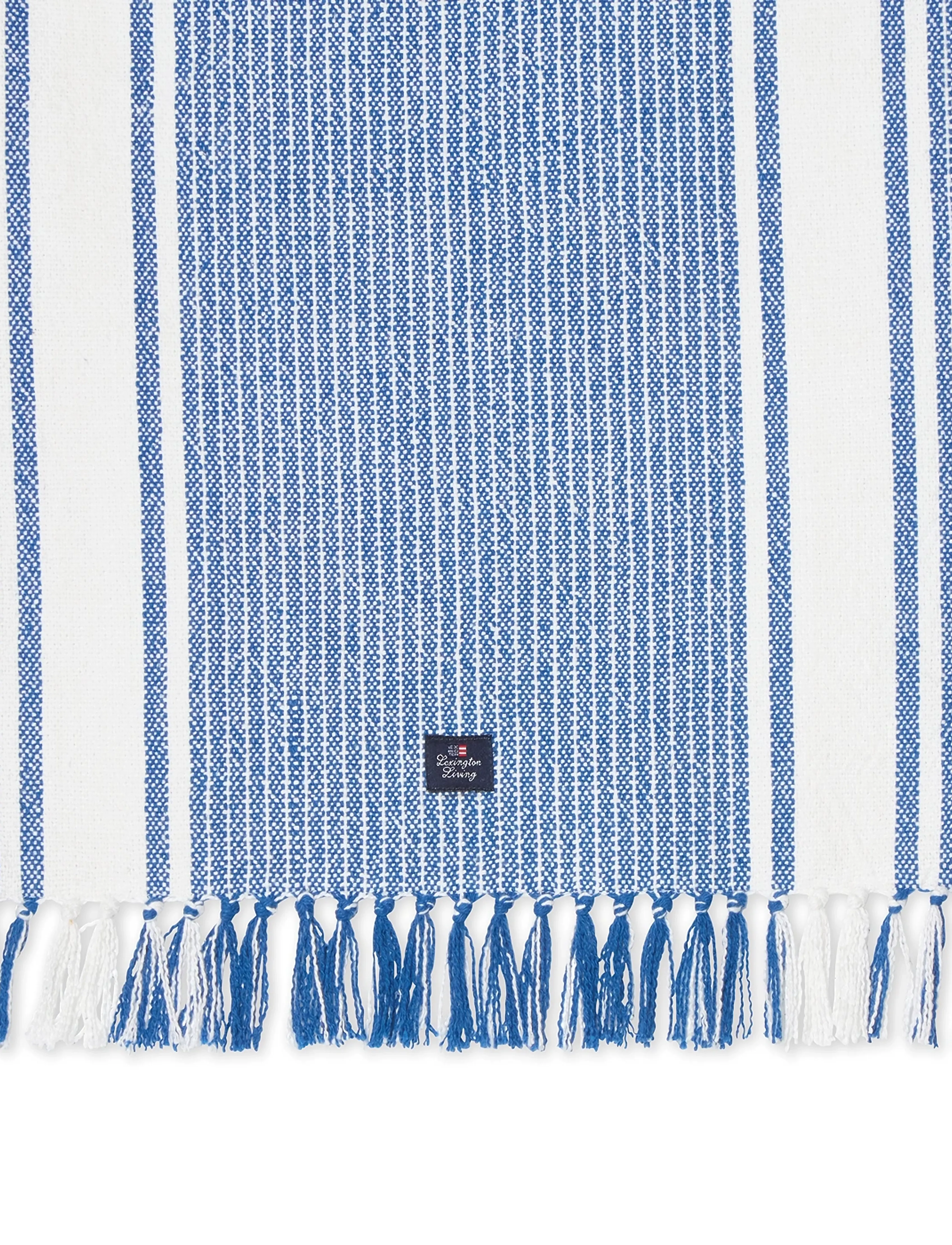 Lexington Home - Striped Organic Cotton Placemat with Fringes - sets de table et dessous de verre - white/blue - 2
