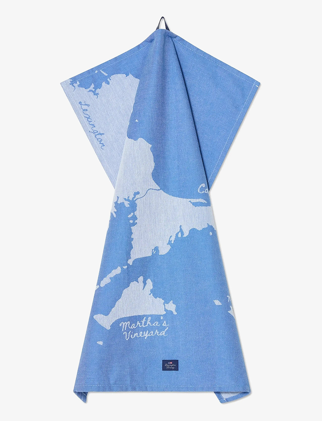 Lexington Home - Cape Cod Org Cotton Jacquard Kitchen Towel - kökshanddukar - blue/white - 0