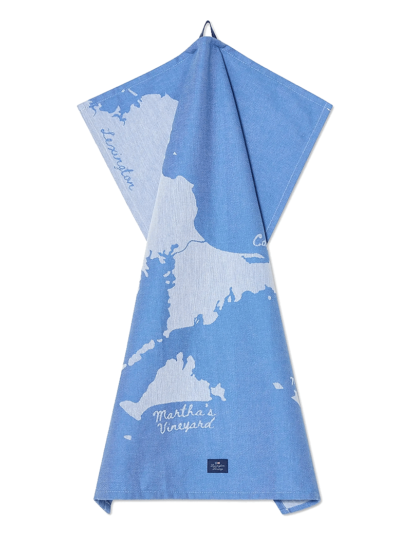 Lexington Home - Cape Cod Org Cotton Jacquard Kitchen Towel - küchenhandtücher - blue/white - 0
