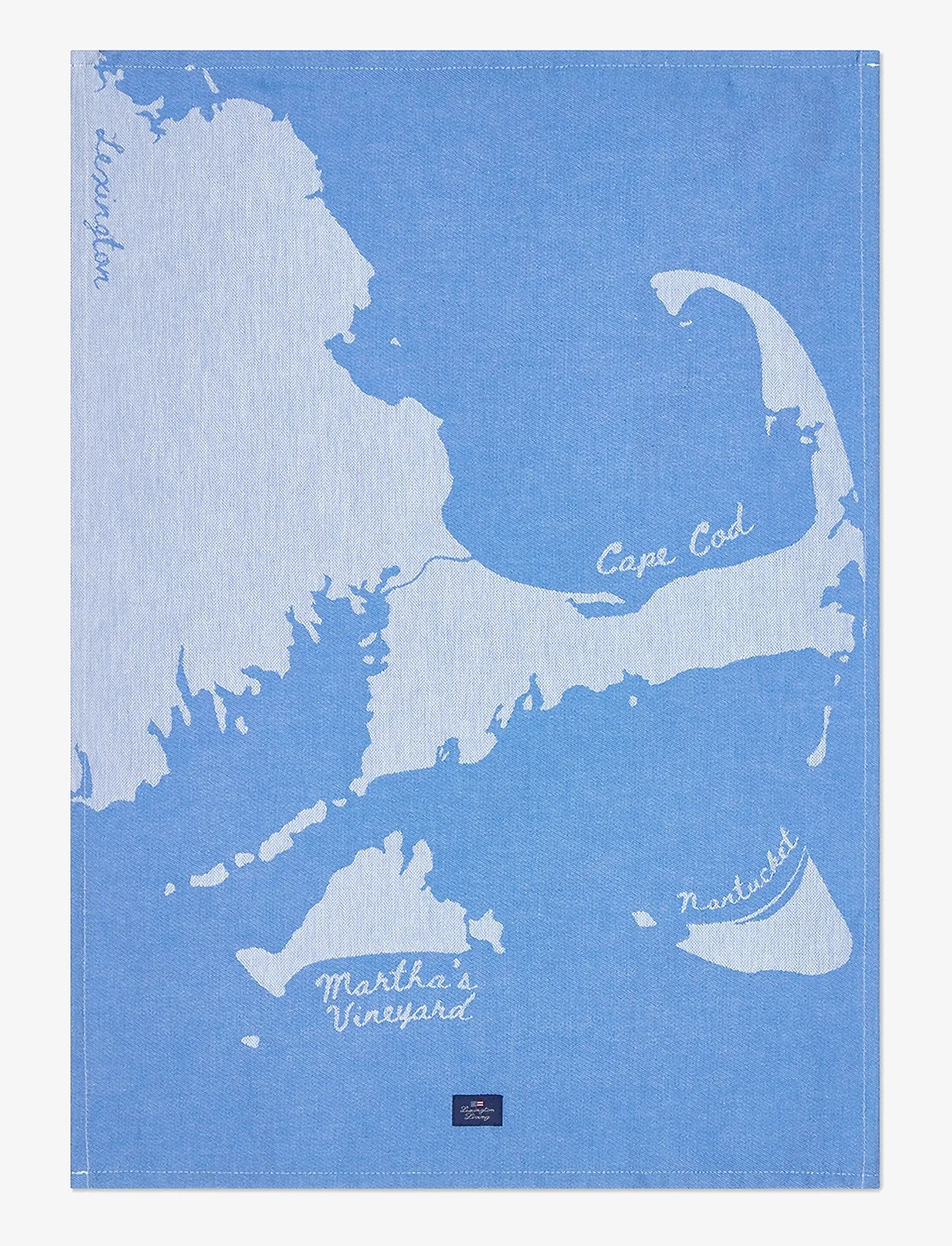 Lexington Home - Cape Cod Org Cotton Jacquard Kitchen Towel - kökshanddukar - blue/white - 1