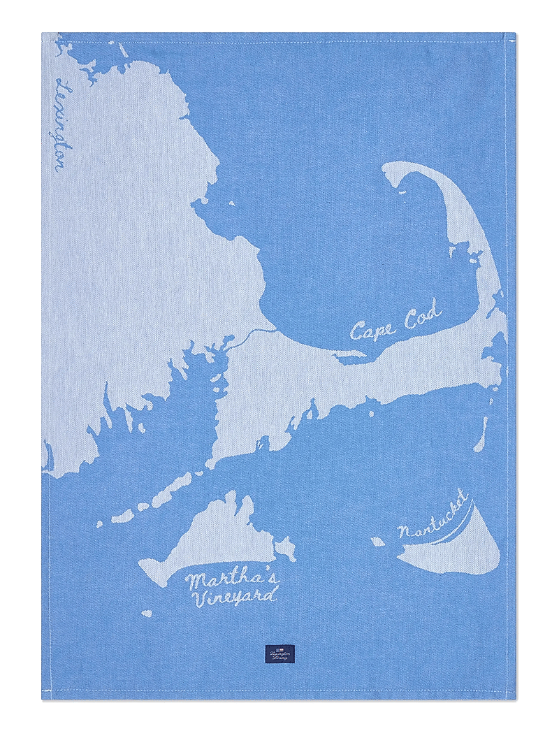 Lexington Home - Cape Cod Org Cotton Jacquard Kitchen Towel - küchenhandtücher - blue/white - 1