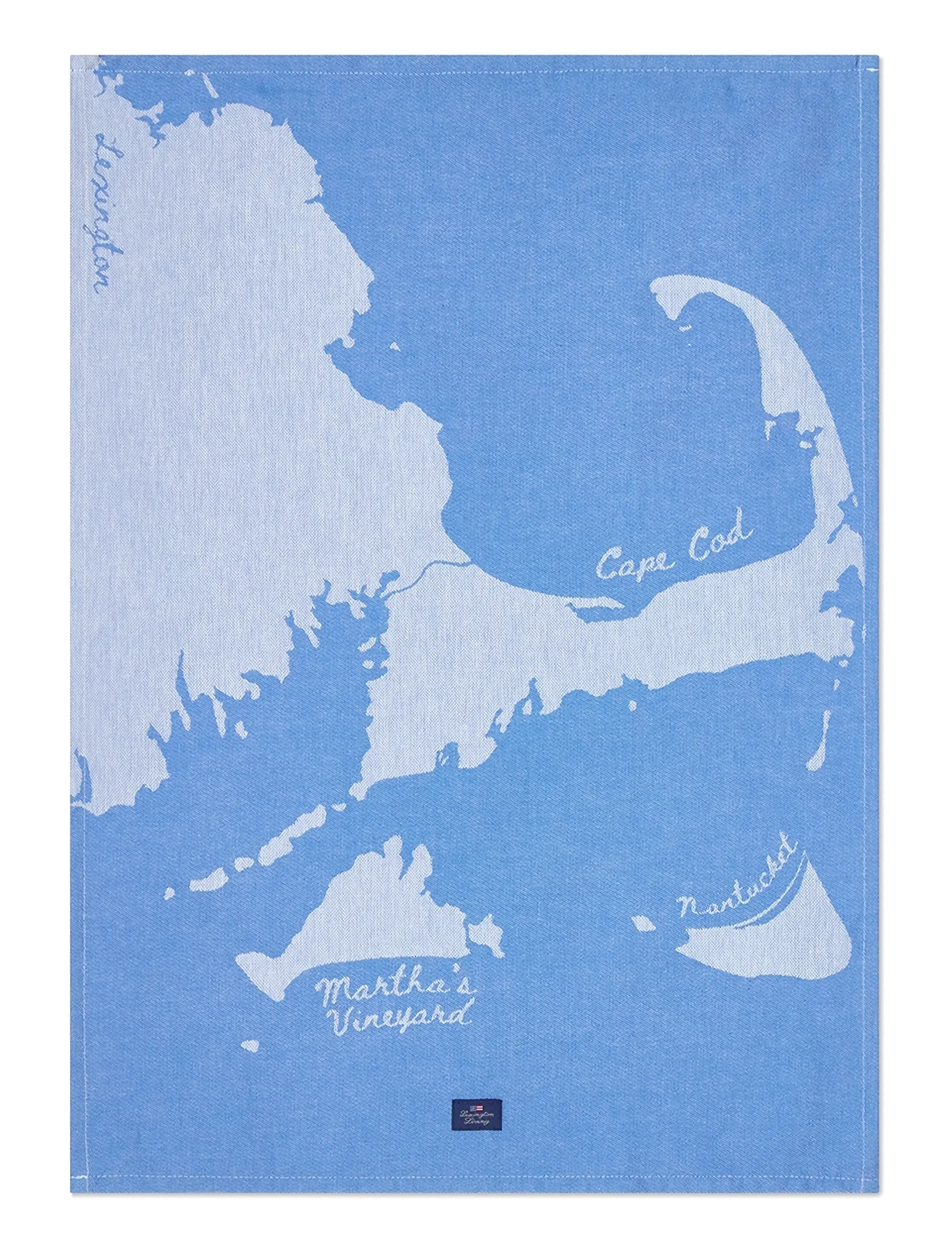 Lexington Home - Cape Cod Org Cotton Jacquard Kitchen Towel - küchenhandtücher - blue/white - 1