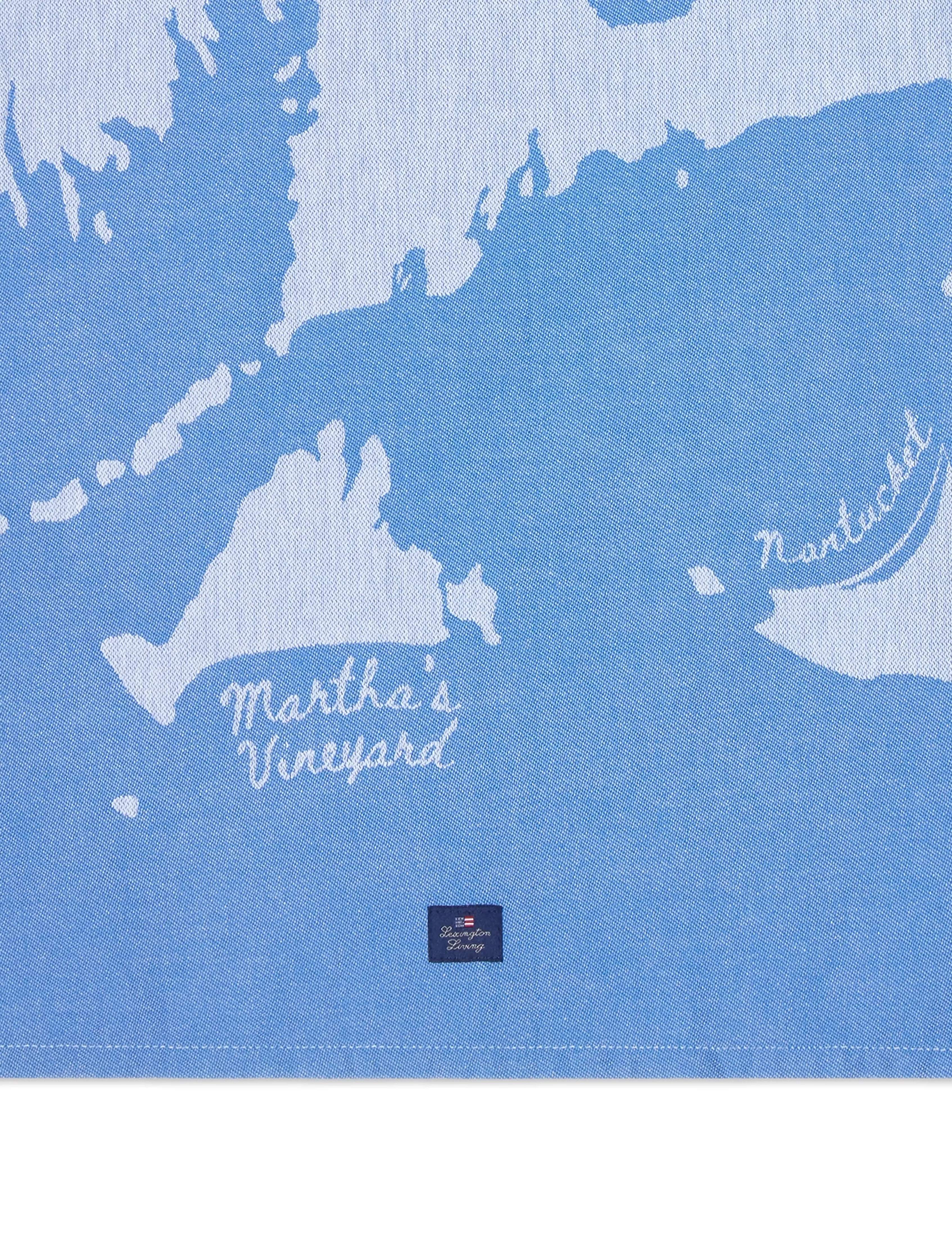 Lexington Home - Cape Cod Org Cotton Jacquard Kitchen Towel - küchenhandtücher - blue/white - 2