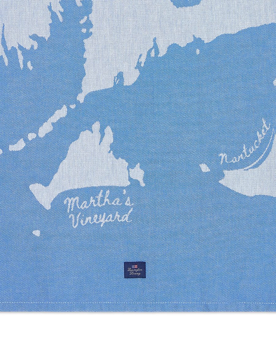 Lexington Home - Cape Cod Org Cotton Jacquard Kitchen Towel - köögirätikud - blue/white - 2