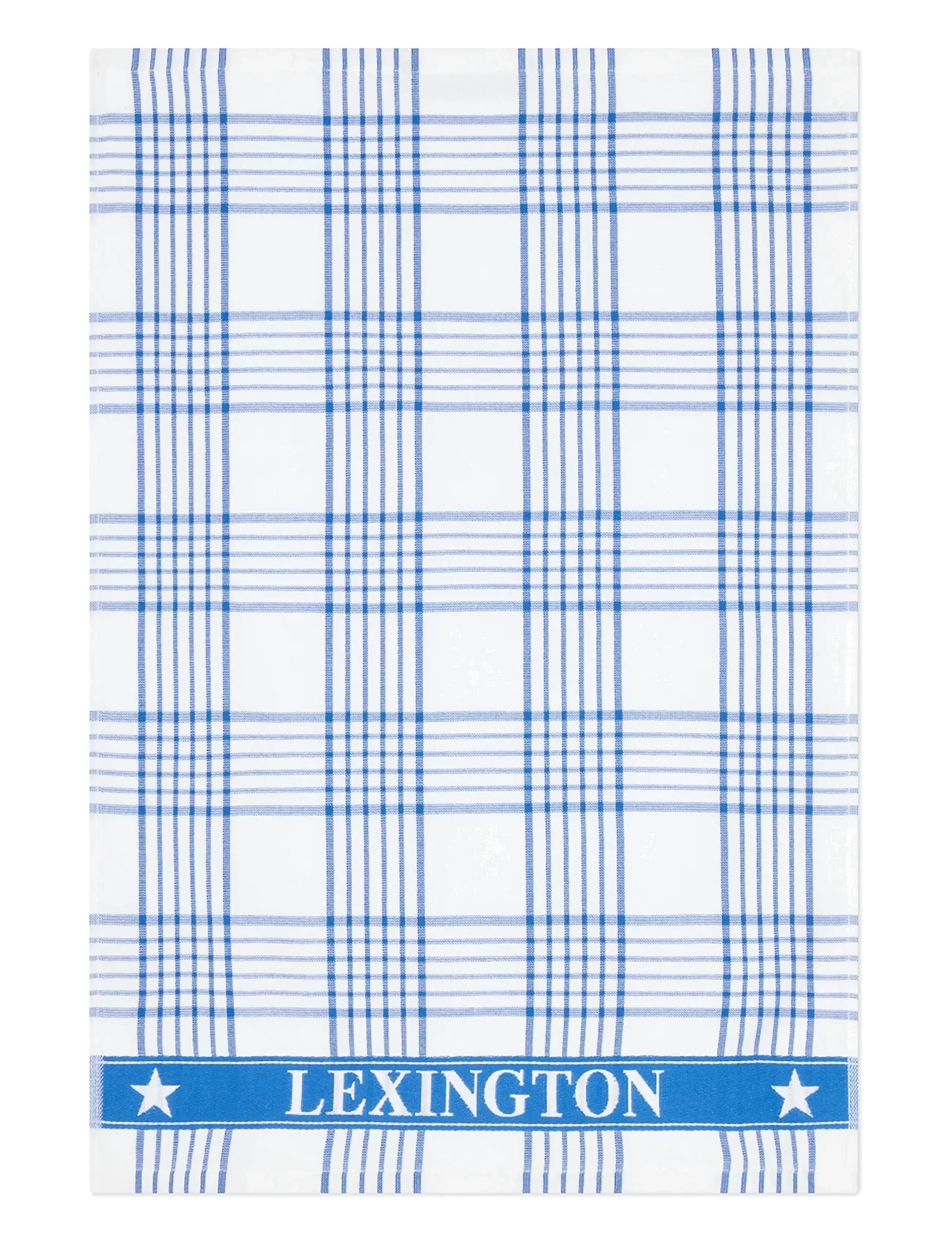 Lexington Home - Checked Org Cotton Terry Kitchen Towel - viskustykki - white/blue - 2