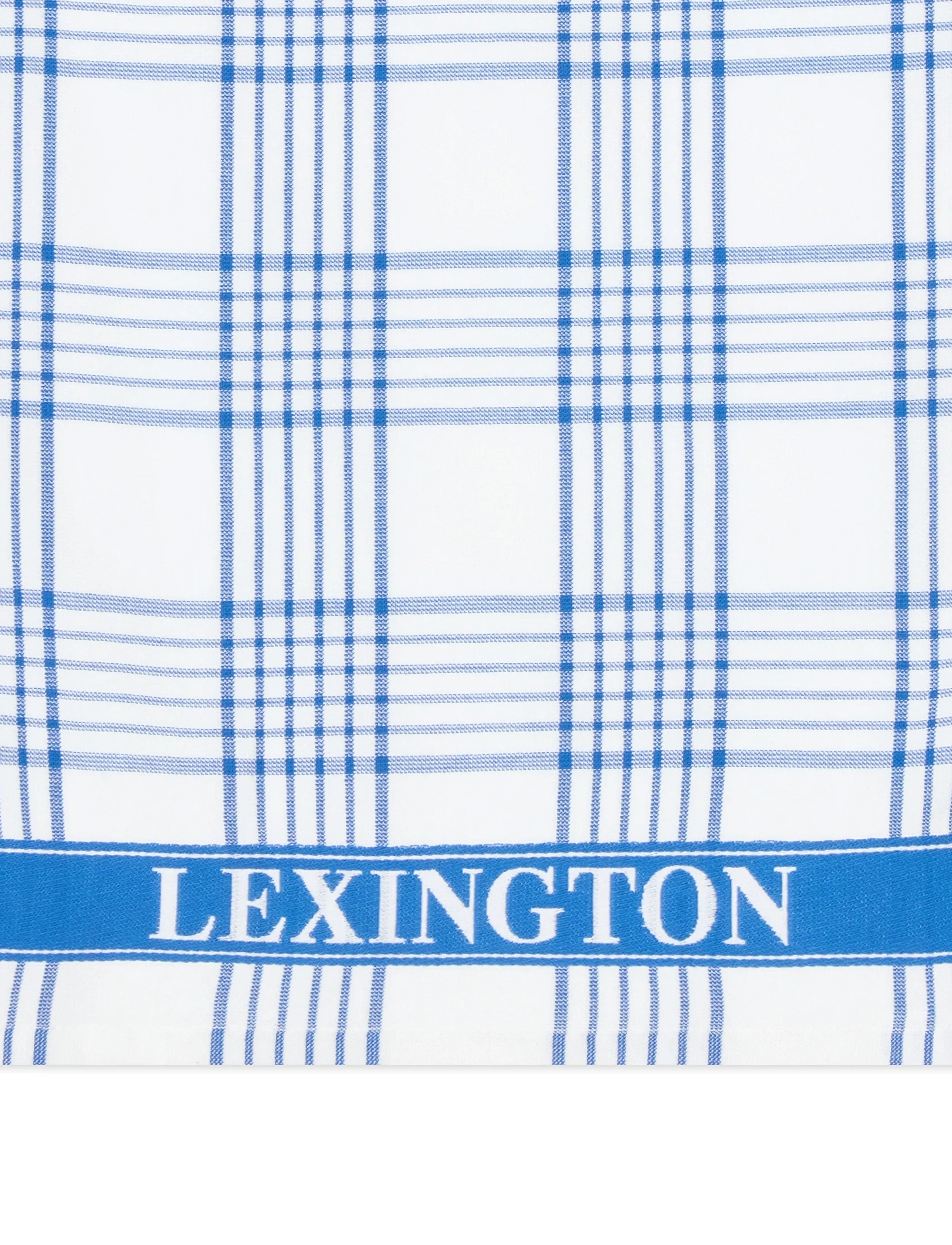 Lexington Home - Checked Org Cotton Terry Kitchen Towel - viskustykki - white/blue - 3