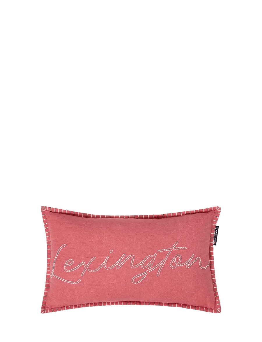 Lexington Home - Logo Linen/Cotton 50x30 Pillow - kissen - pink/white - 1