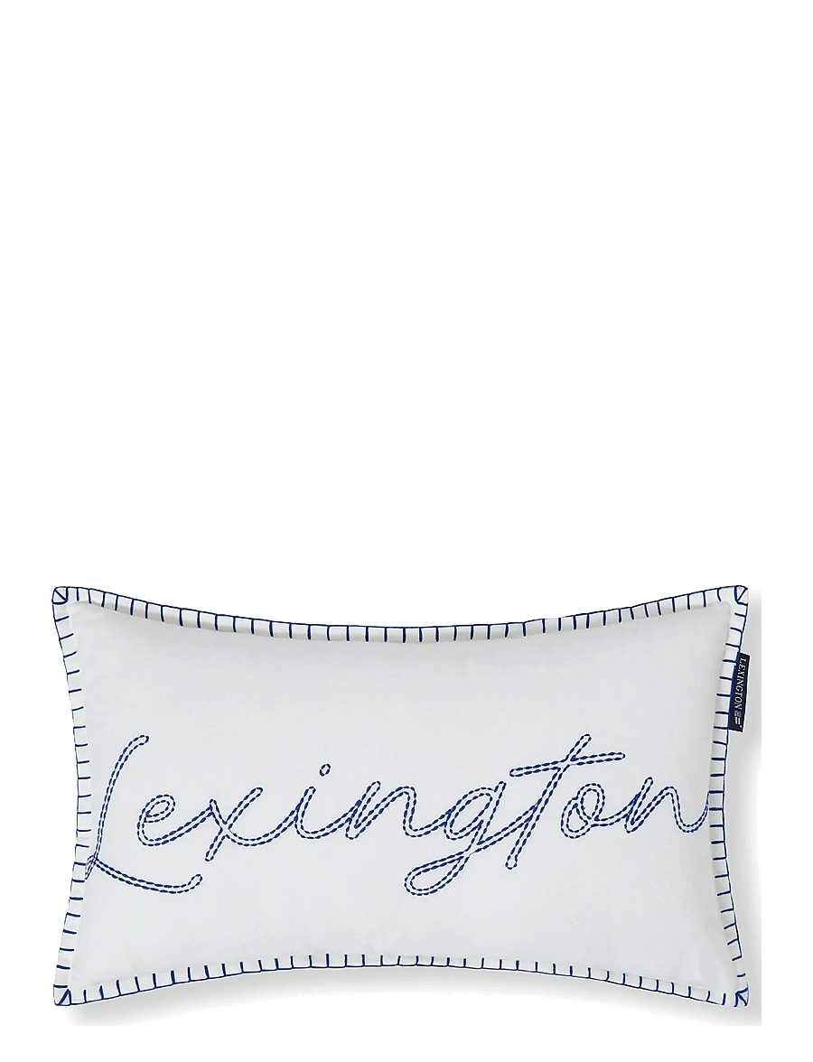 Lexington Home - Logo Linen/Cotton 50x30 Pillow - padjad - white/blue - 0