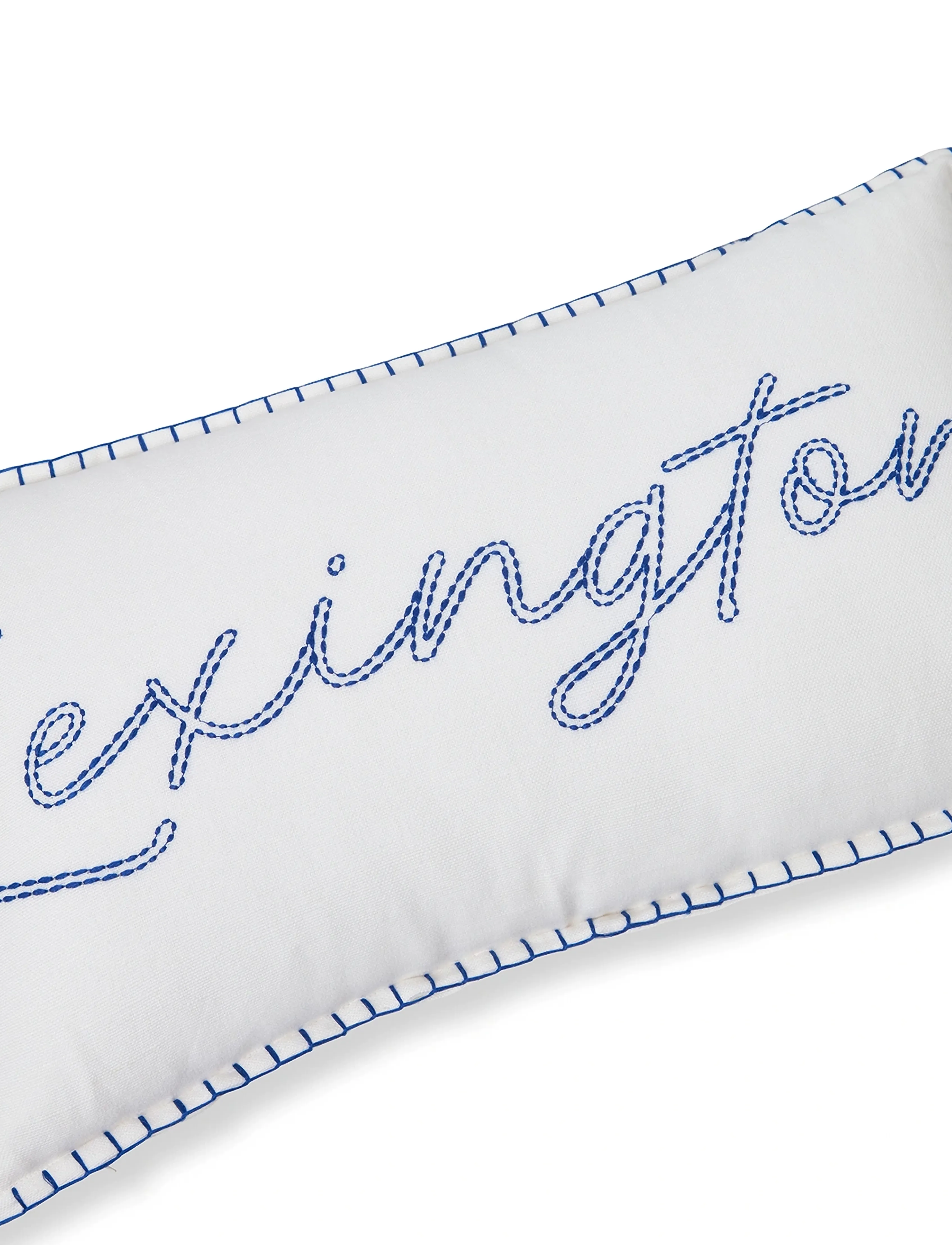 Lexington Home - Logo Linen/Cotton 50x30 Pillow - coussins - white/blue - 2