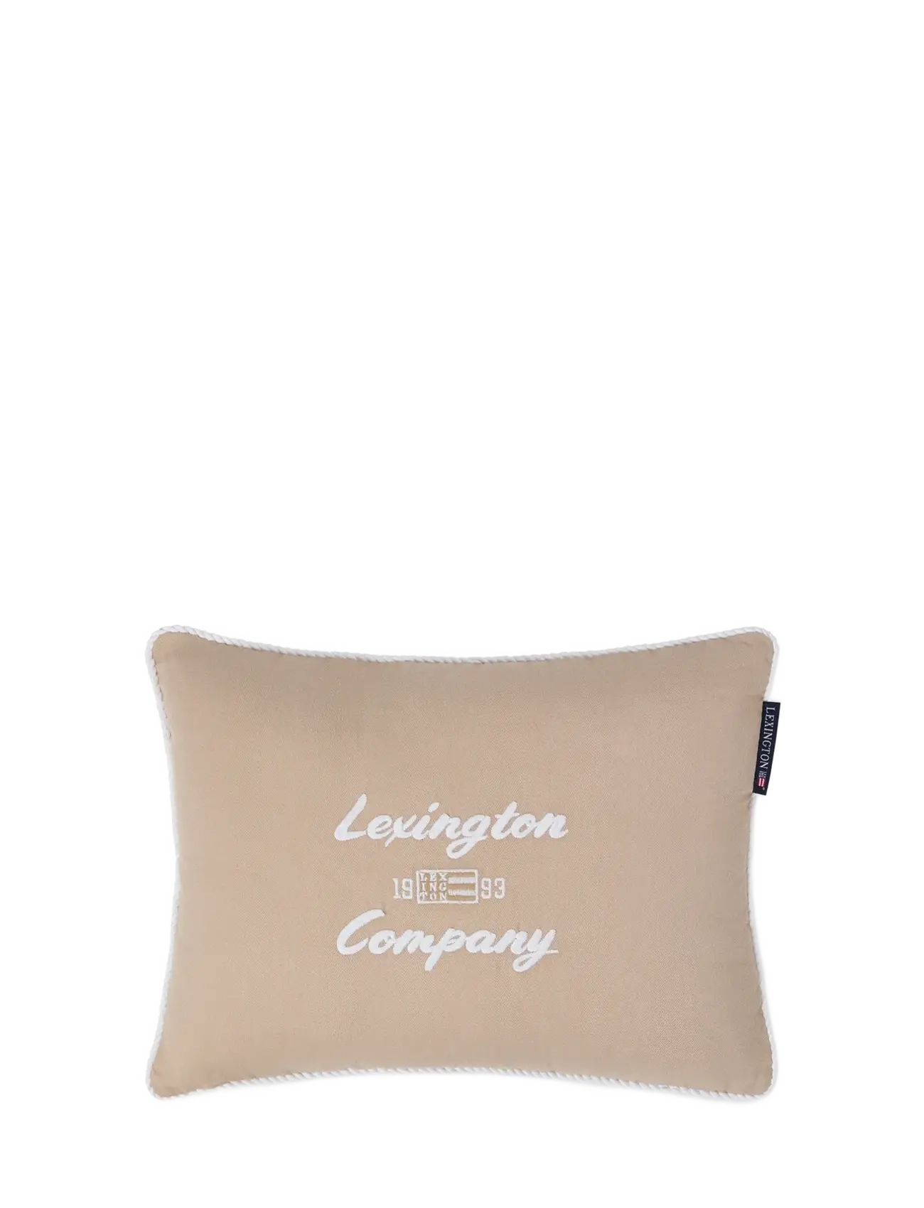 Lexington Home Logo Organic Cotton 40X30 Pillow, 30X40, Cushions & Blankets, Weiß - Cushions, Homeware