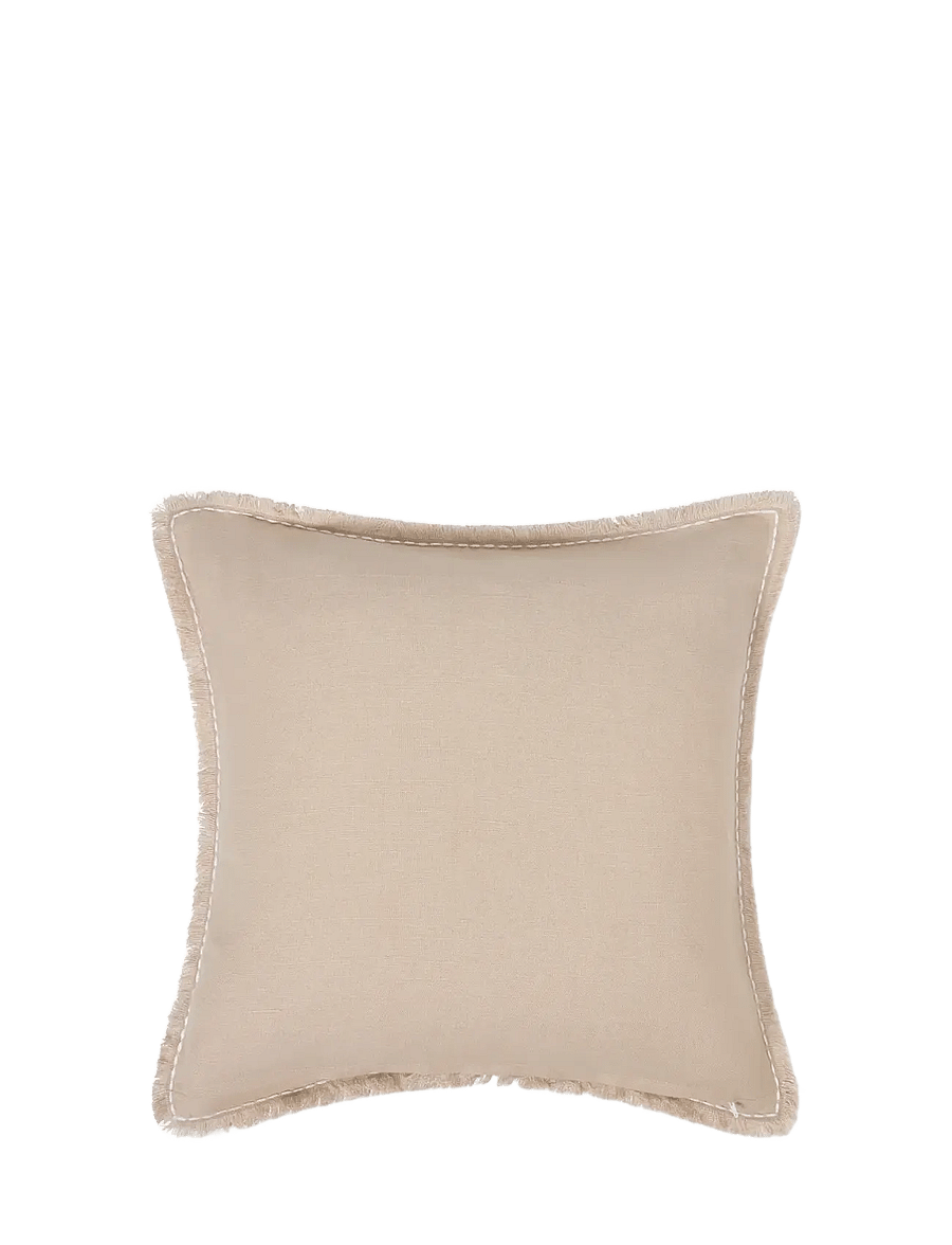 Lexington Home - Summer Embroidered Patch Linen/Cotton Pillow Cover - kissen - beige/white - 1