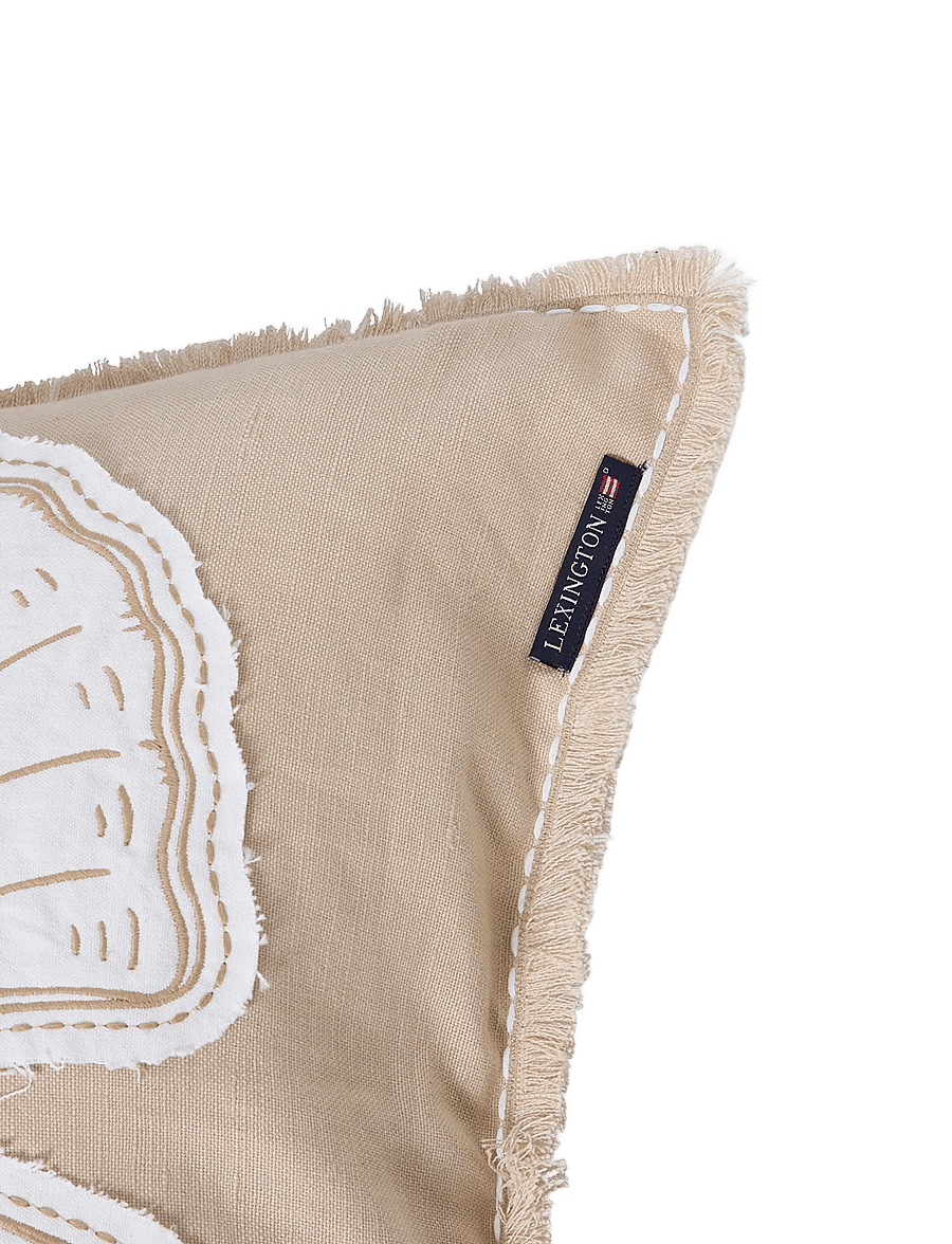 Lexington Home - Summer Embroidered Patch Linen/Cotton Pillow Cover - kissen - beige/white - 3