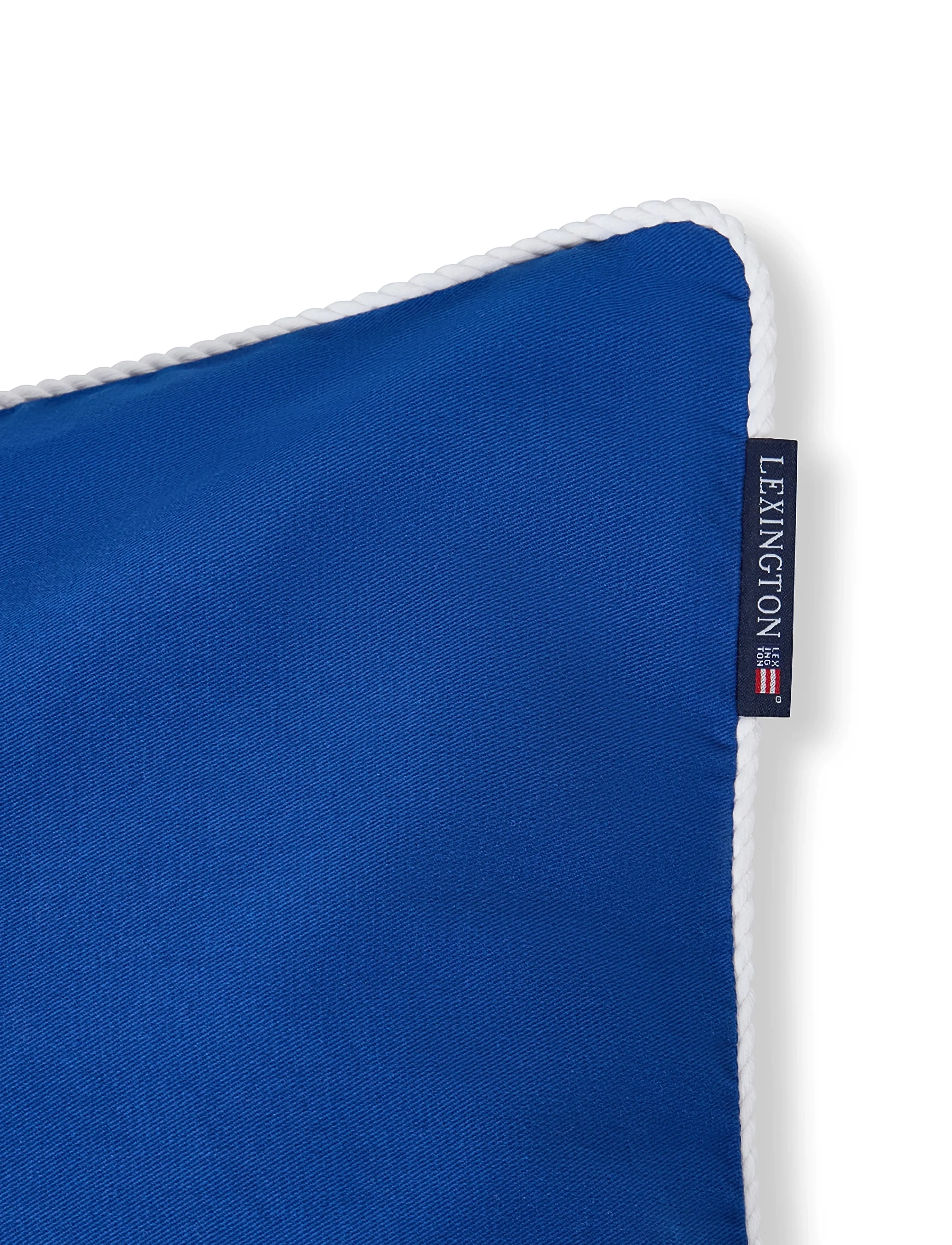 Lexington Home - Blue Logo Organic Cotton Twill Pillow Cover - kissen - blue/white - 3