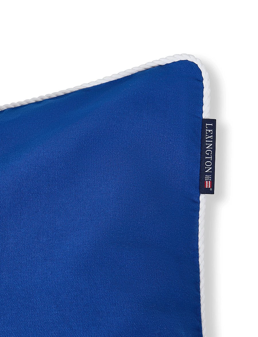 Lexington Home - Blue Logo Organic Cotton Twill Pillow Cover - kissen - blue/white - 3