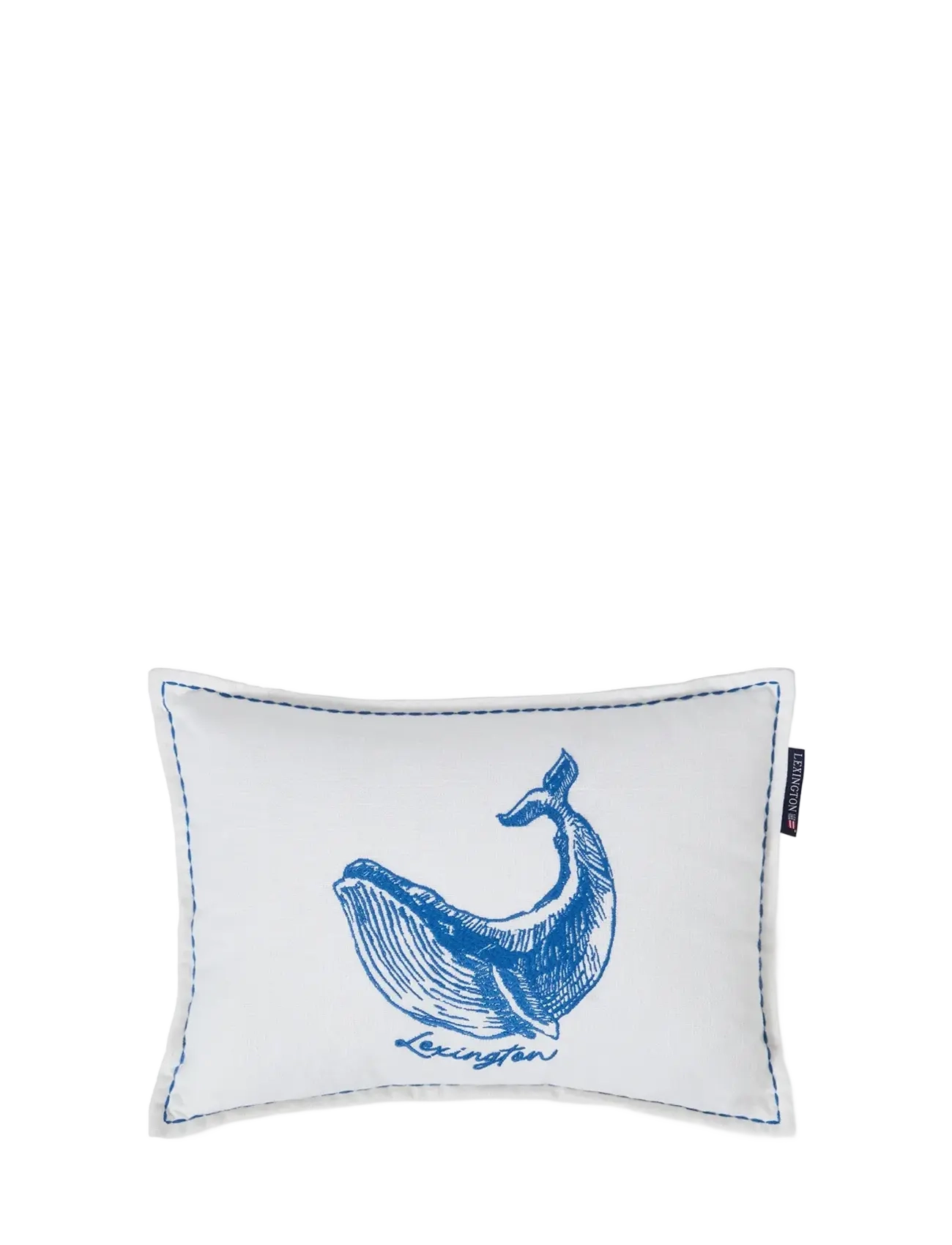 Lexington Home Whale Organic Cotton 40x30 Pillow - Deals - WHITE/BLUE / white