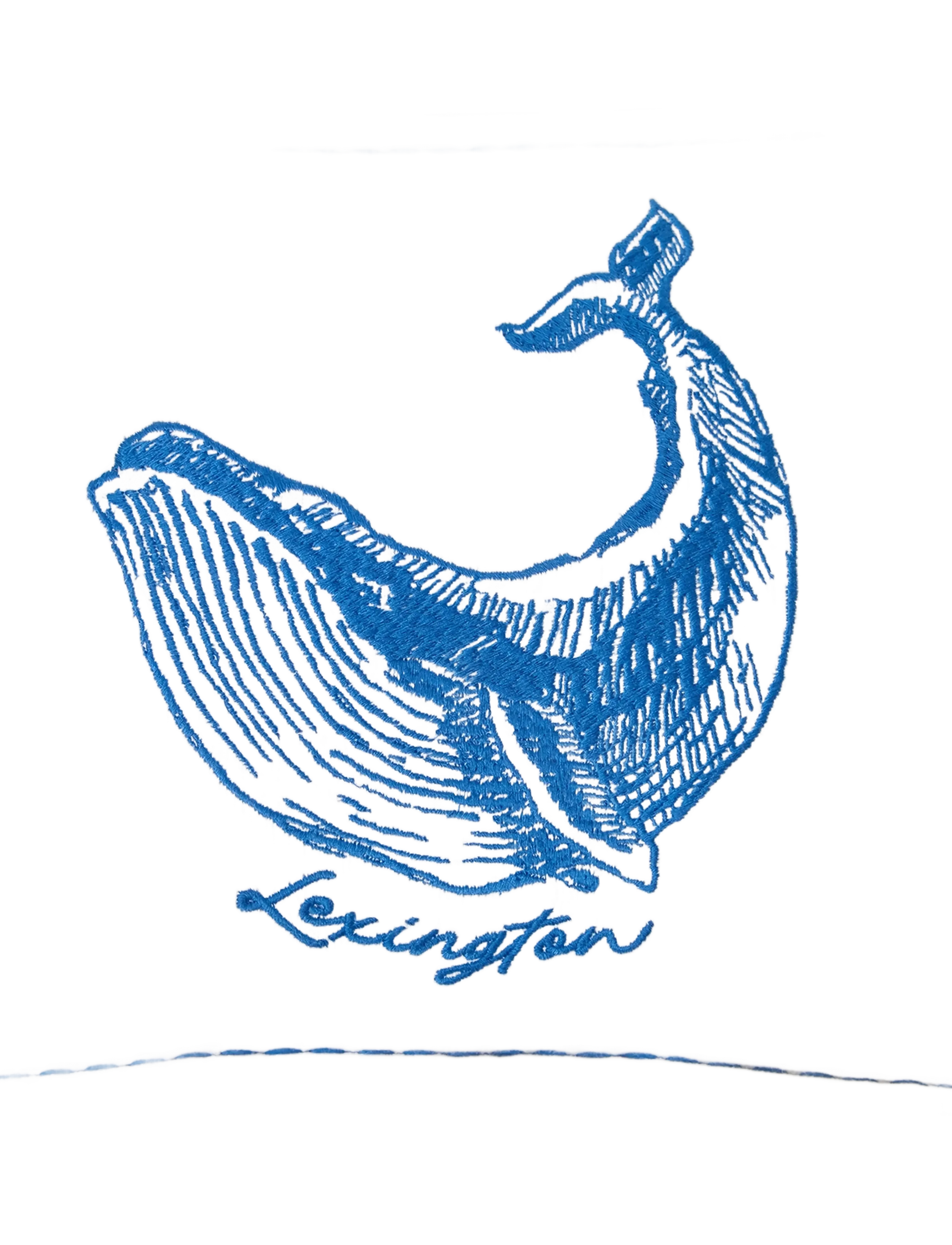 Lexington Home - Whale Organic Cotton 40x30 Pillow - white/blue - 3