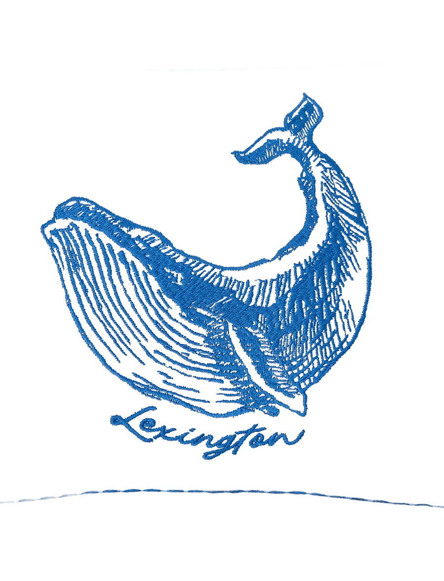 Lexington Home - Whale Organic Cotton 40x30 Pillow - white/blue - 3