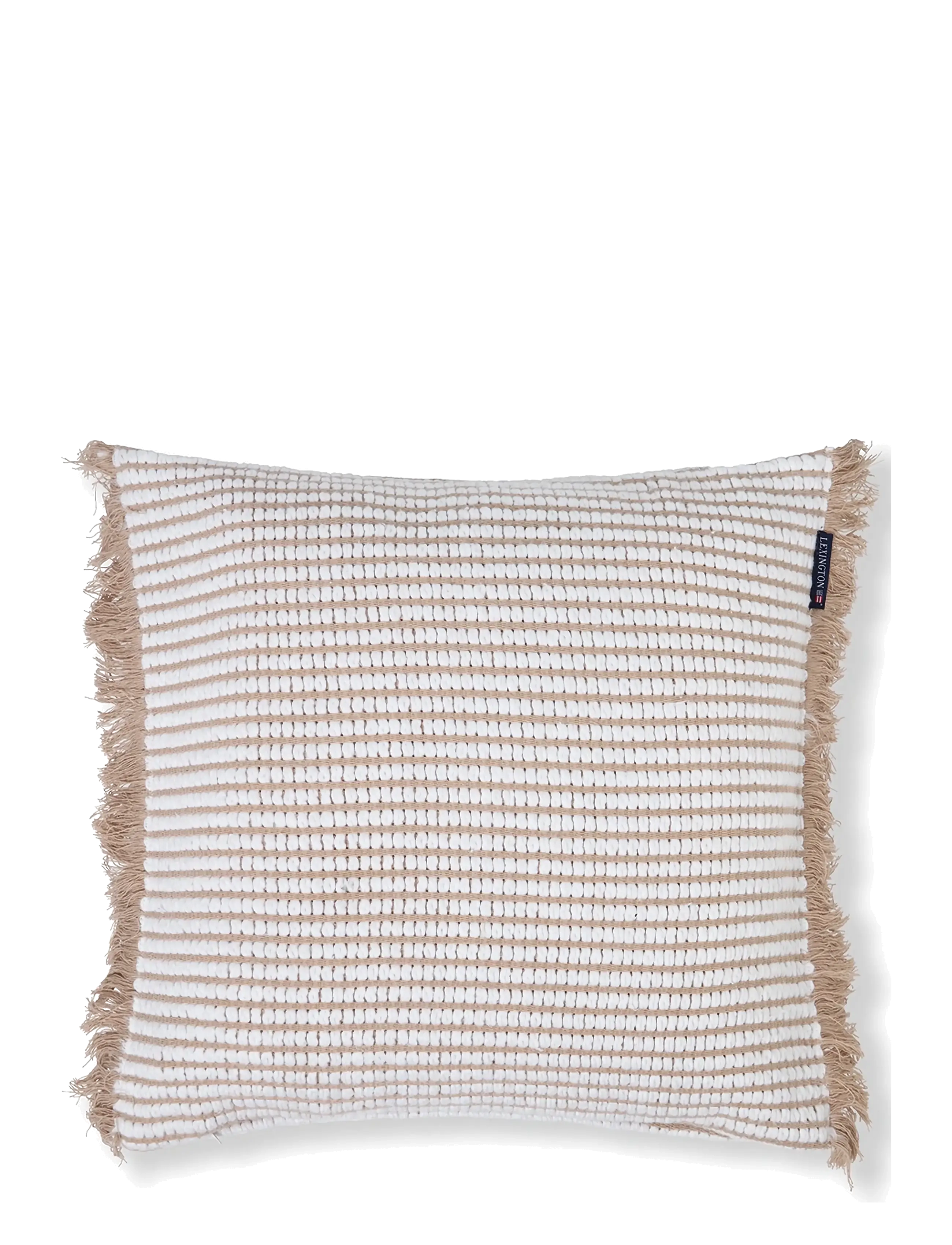 Lexington Home Heavy Striped Organic Cotton Pillow Cover, Pudebetræk, Creme, Str: 50X50