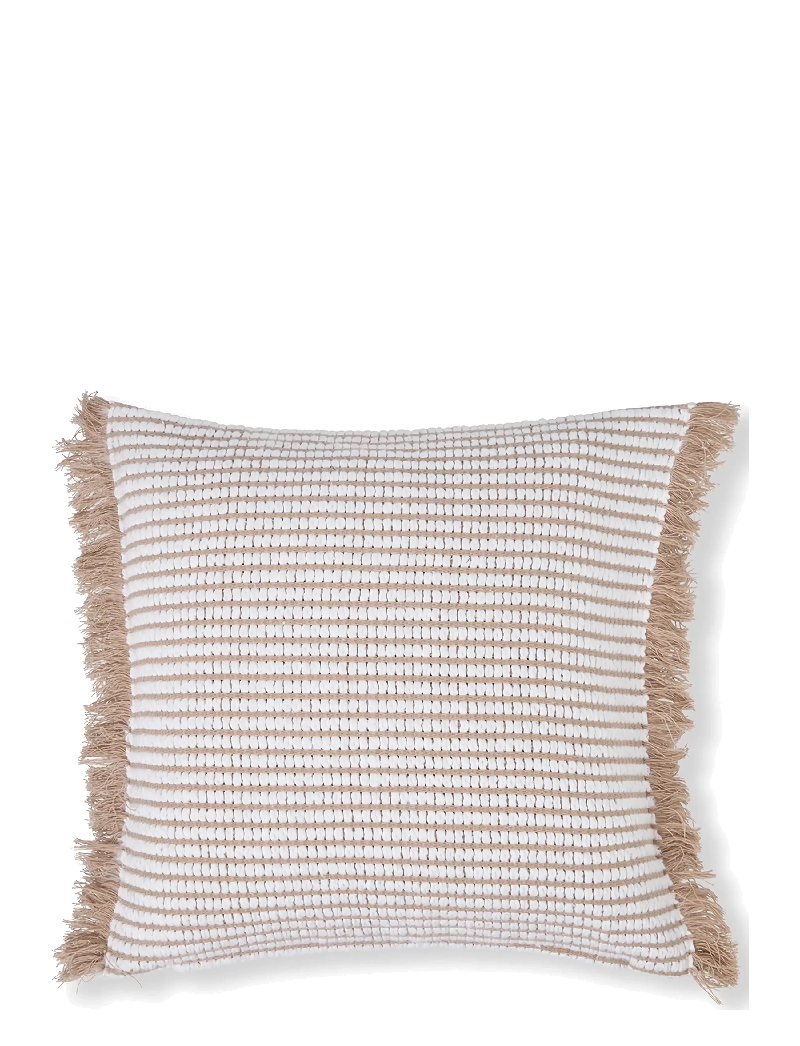 Lexington Home - Heavy Striped Organic Cotton Pillow Cover - cushion covers - beige/white - 2