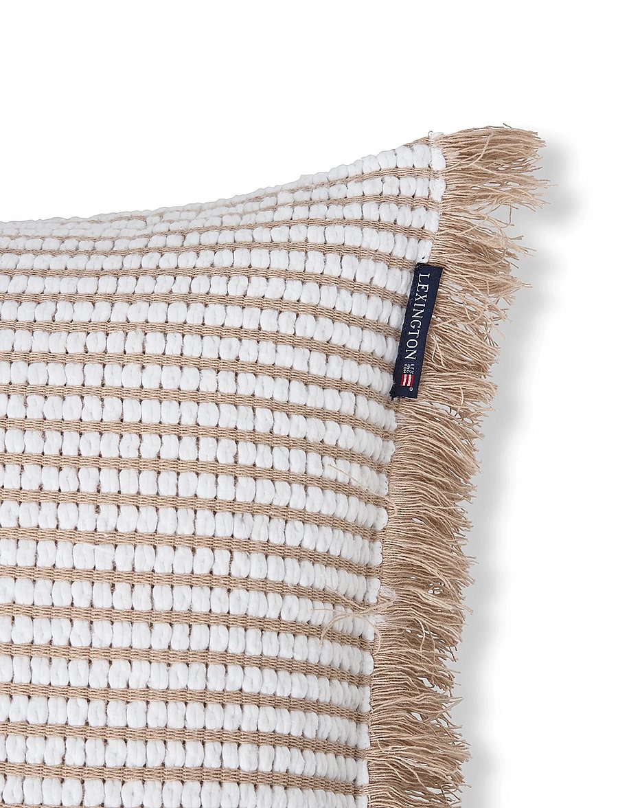 Lexington Home - Heavy Striped Organic Cotton Pillow Cover - kissenbezüge - beige/white - 3