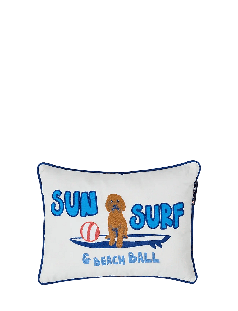 Lexington Home - Sun Surf Organic Cotton Twill 40x30 Pillow - white multi - 1