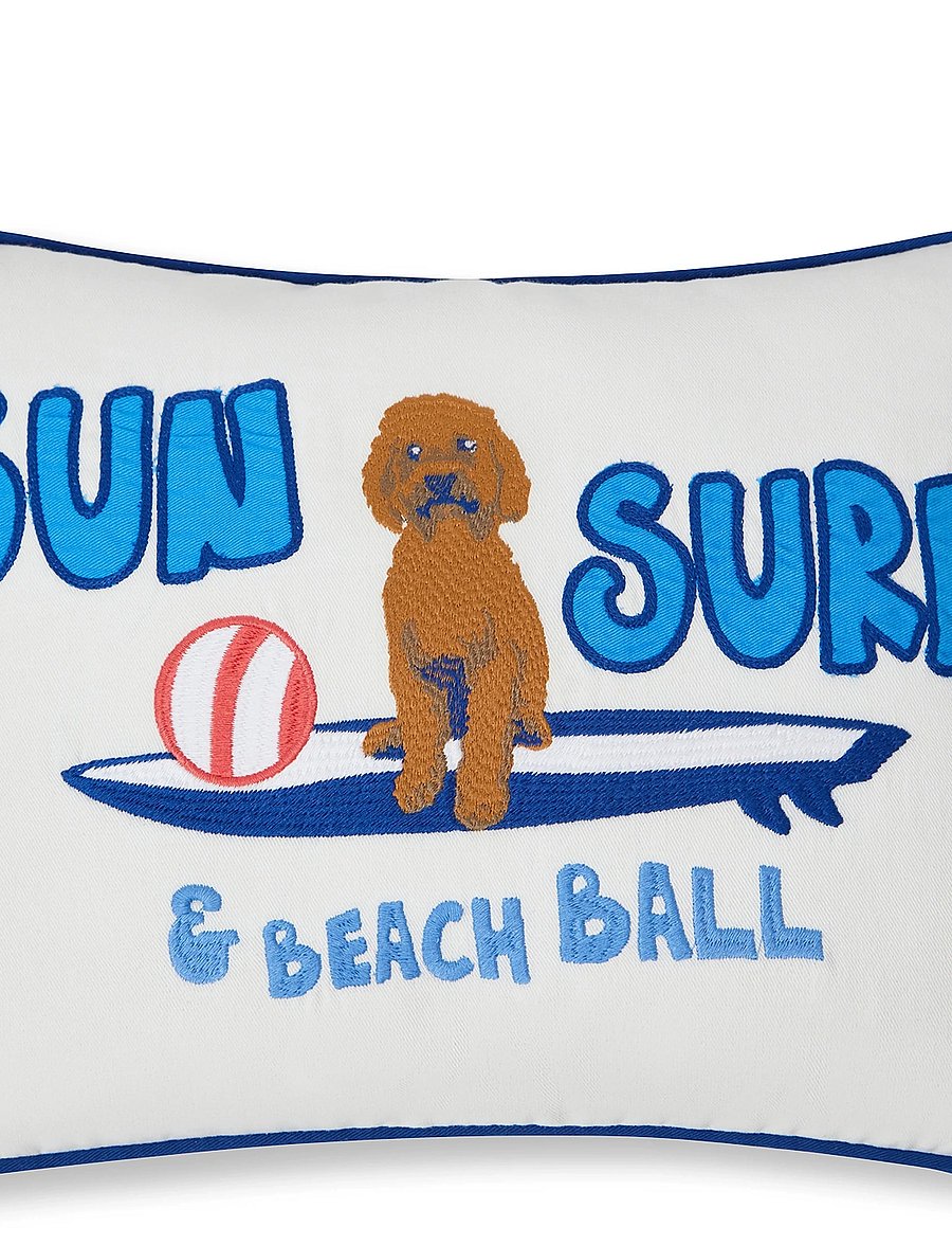 Lexington Home - Sun Surf Organic Cotton Twill 40x30 Pillow - white multi - 3