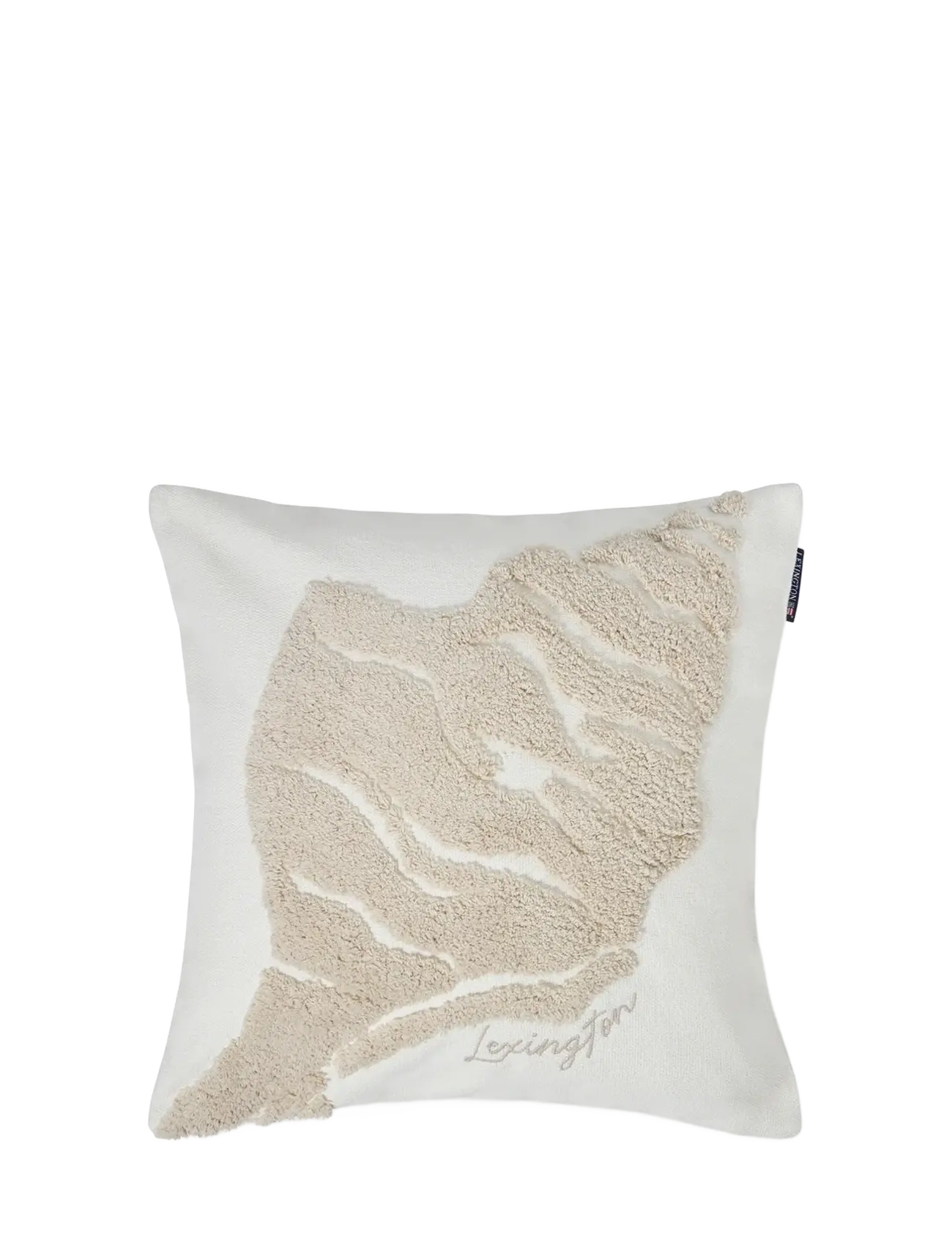 Lexington Home Rug Shell Recycled Cotton Canvas Pillow Cover - Spilvendrānas - WHITE/BEIGE / beige