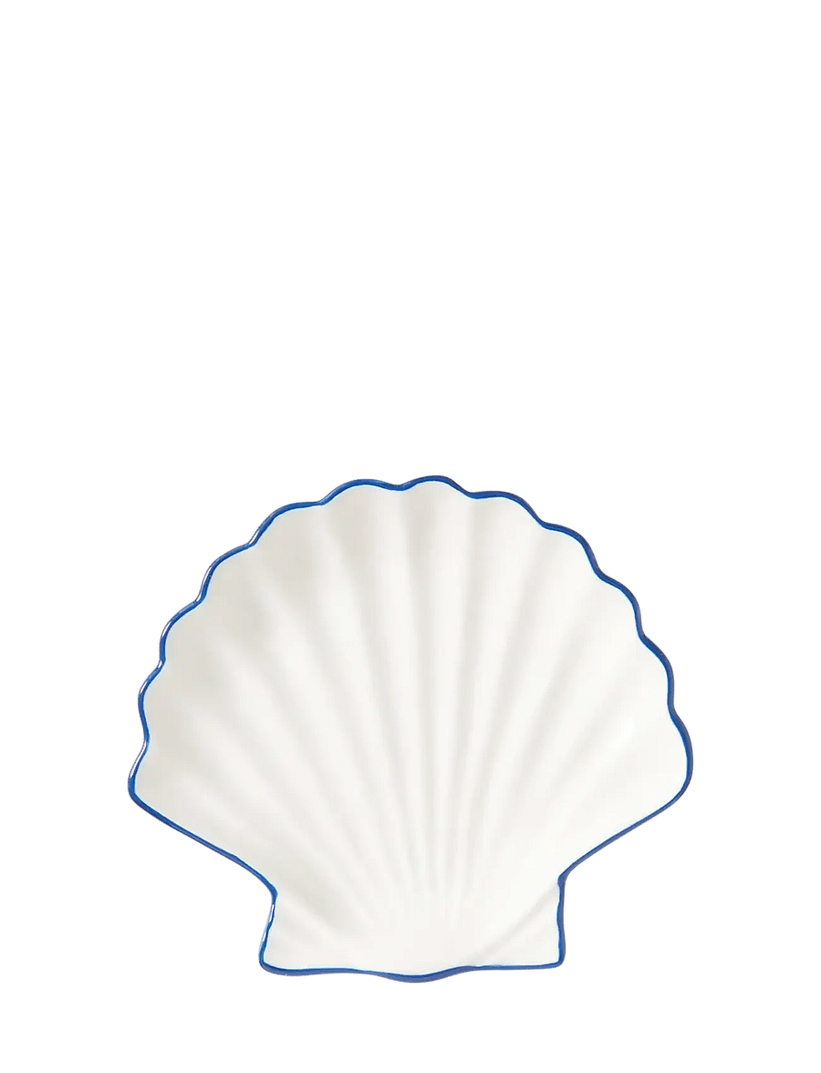 Lexington Home - Stoneware Shell Small Dish - tapasbretter & -sets - white/blue - 0