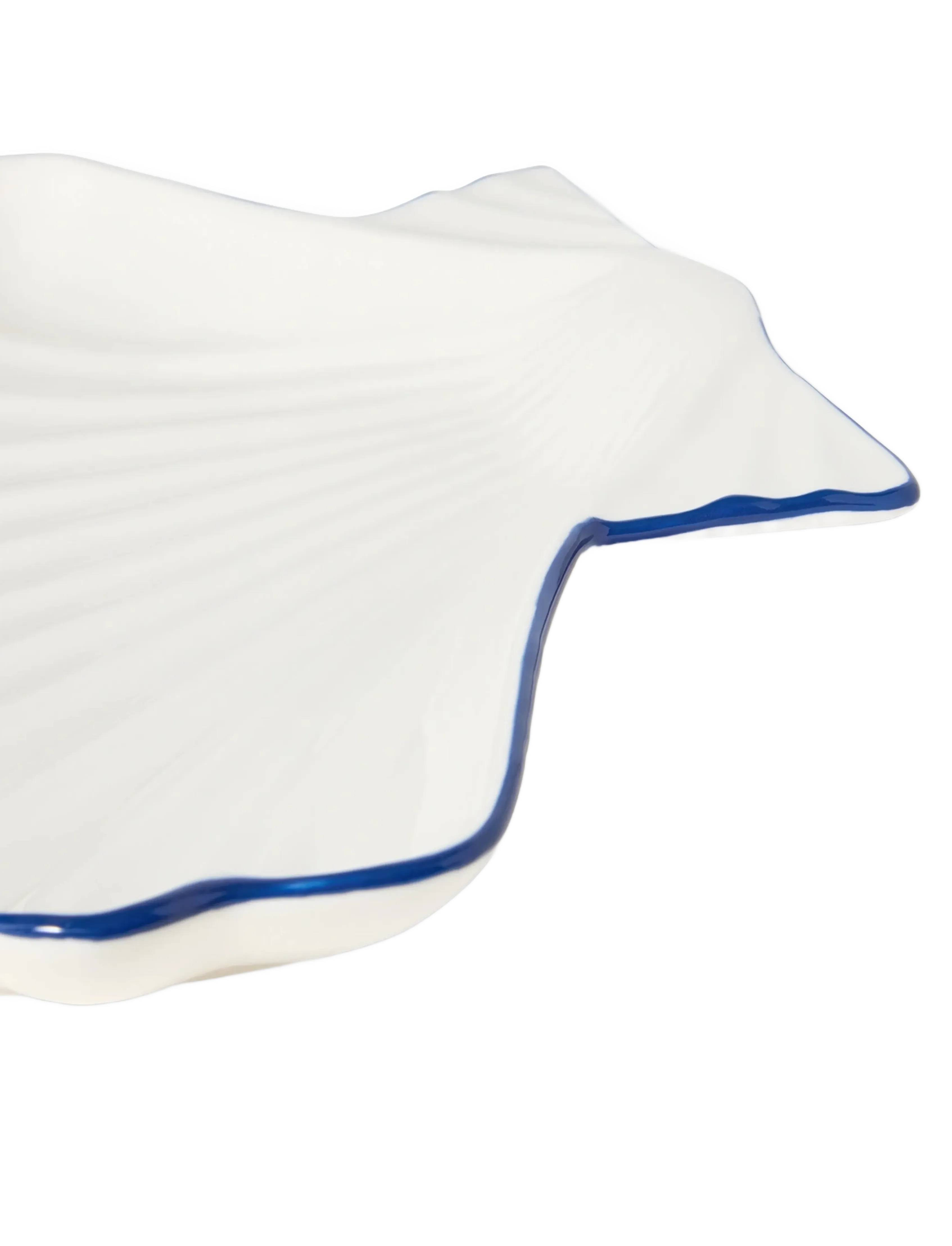 Lexington Home - Stoneware Shell Platter - decorative platters - white/blue - 1
