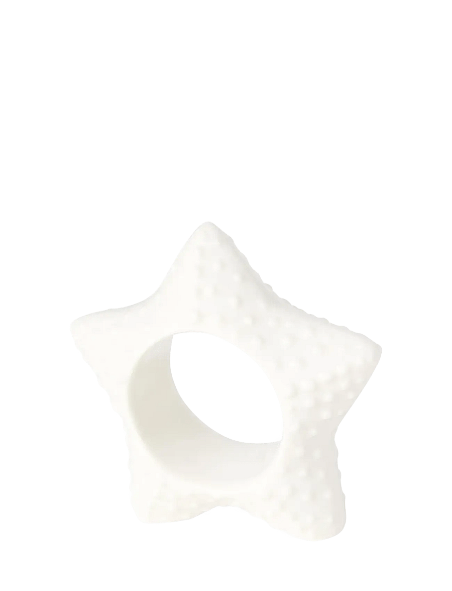 Lexington Home - Stoneware Starfish Napkin Ring - serviettenringe- & halter - white - 1